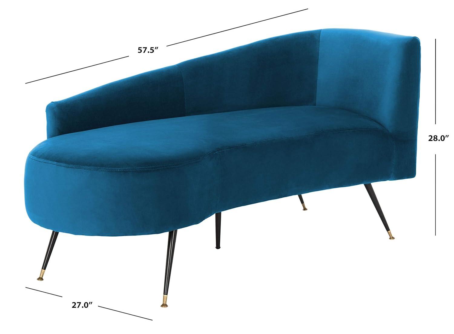 Evangeline Parisian Settee - Navy/Black - Safavieh.