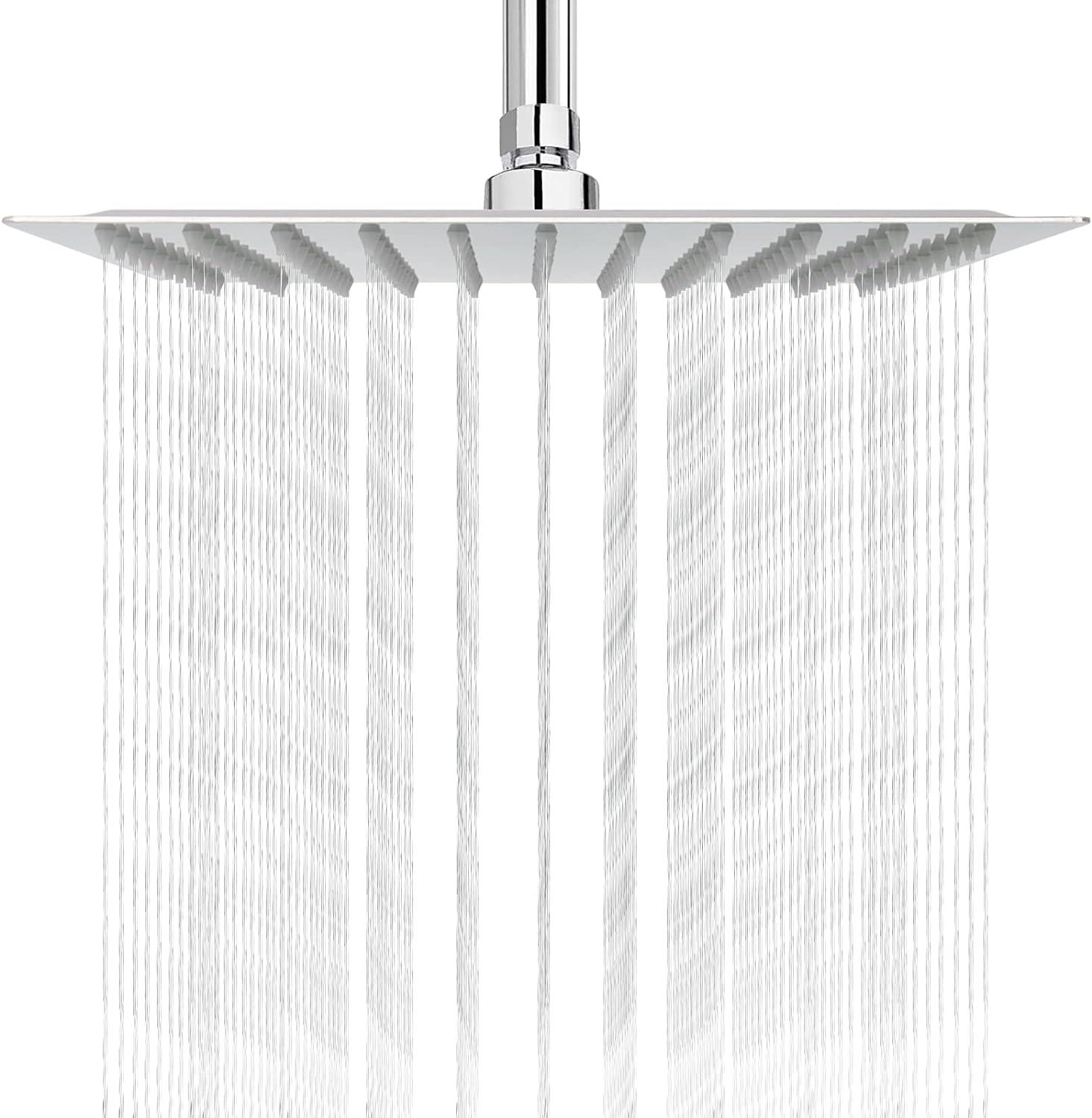 10-Inch Chrome Stainless Steel Wall Mounted Rain Shower Head