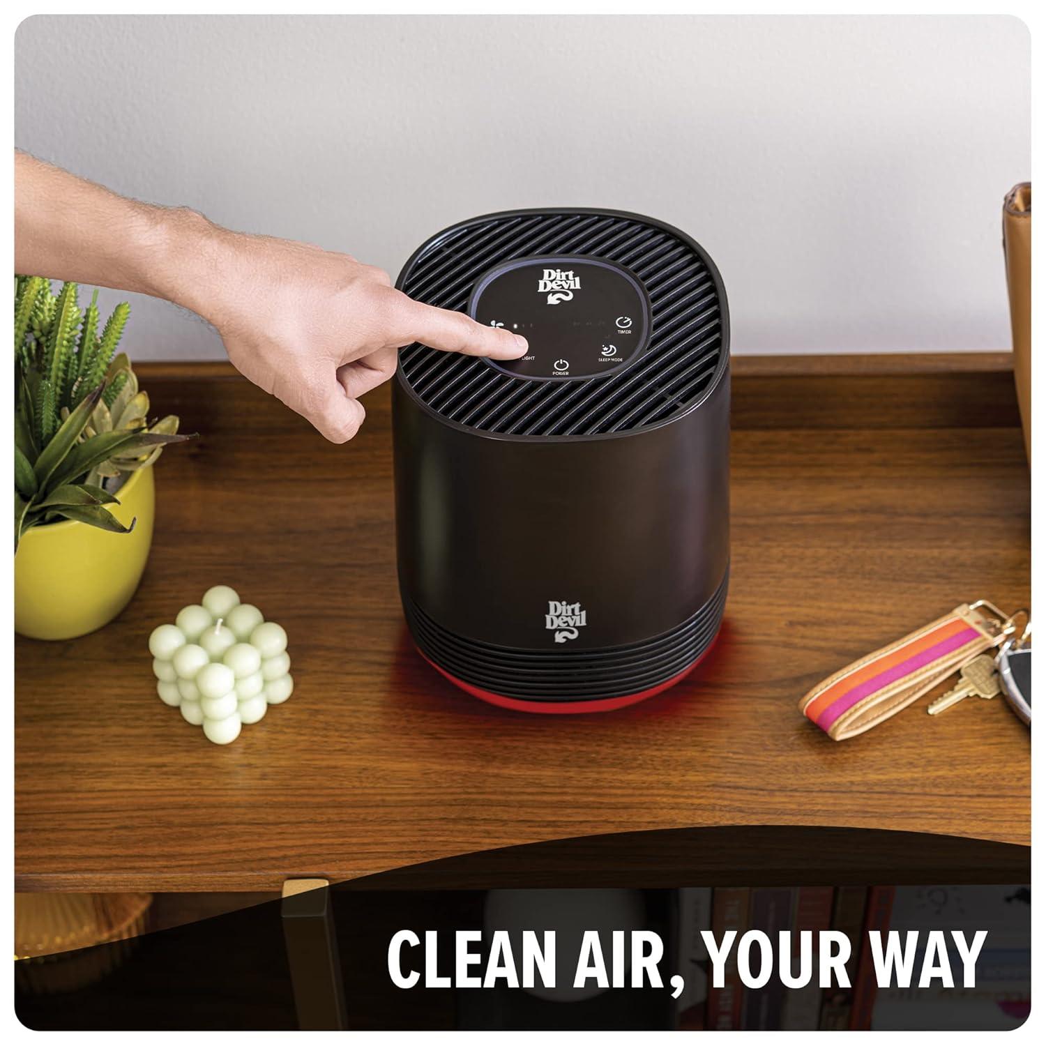 Compact White and Yellow HEPA Air Purifier Filter