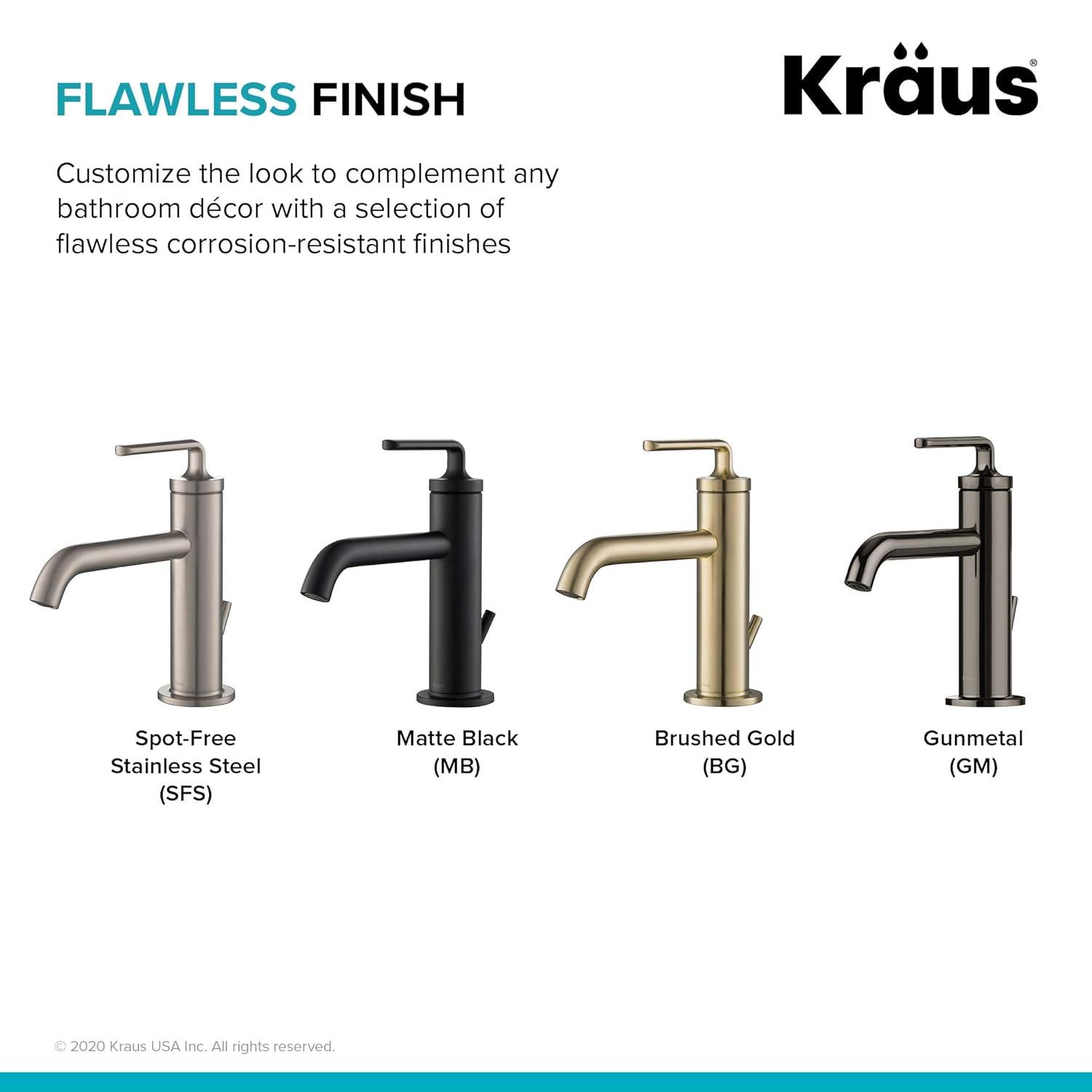 Ramus Single Handle Vessel Sink Bathroom Faucet with Drain Assembly
