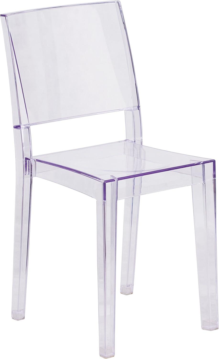 Flash Furniture Phantom Series Transparent Stacking Side Chair