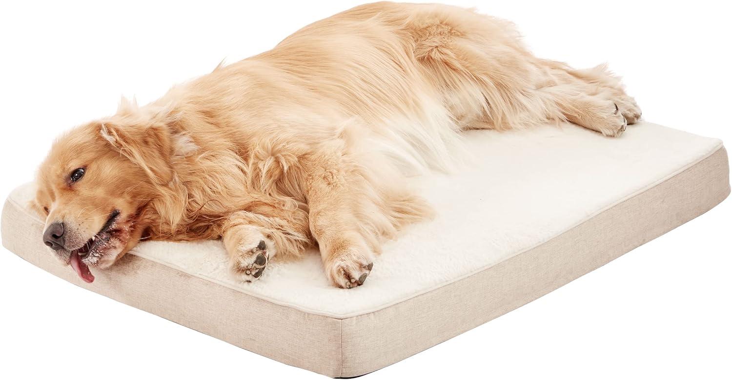 PETORREY Orthopedic Faux Leather Pet Bed