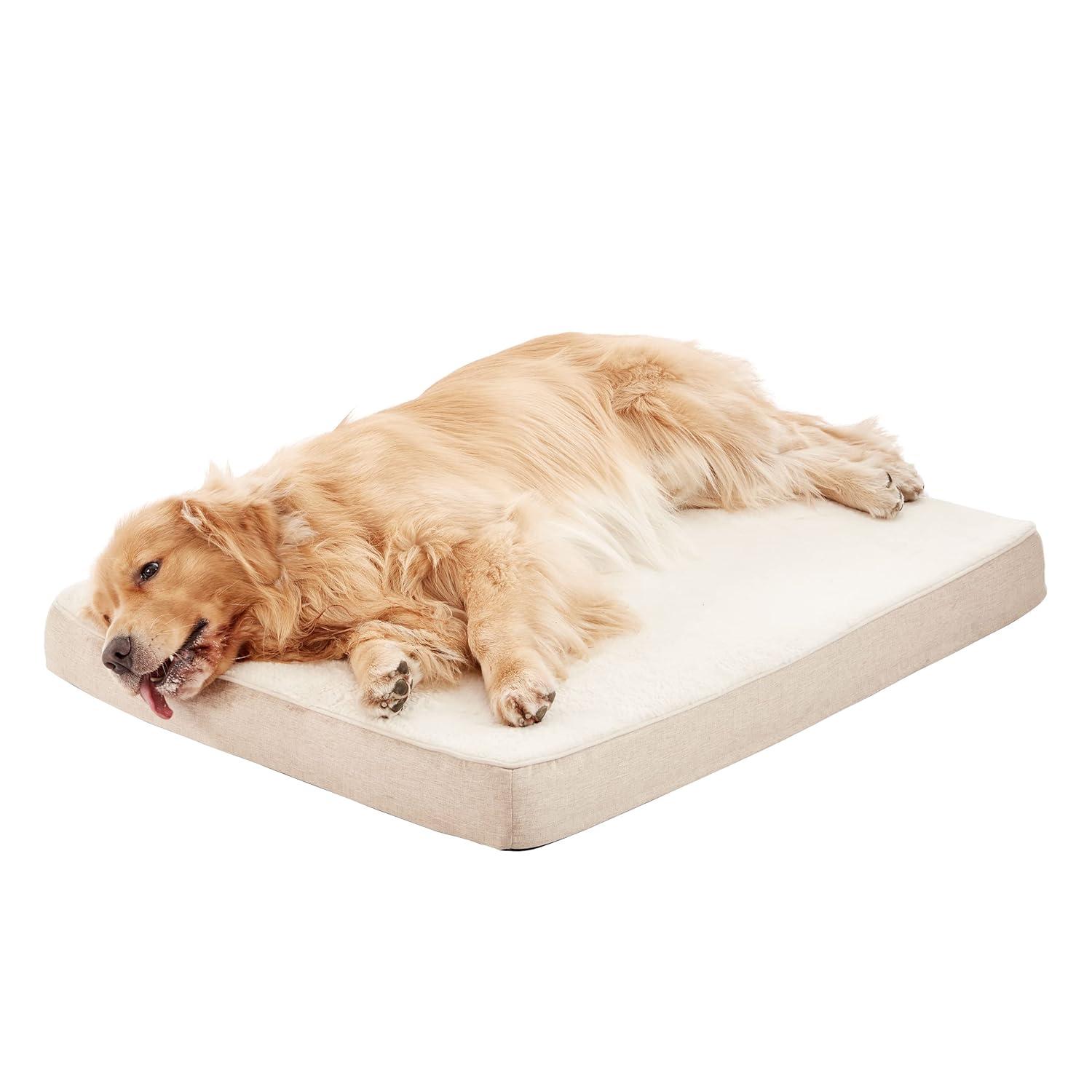 PETORREY Orthopedic Faux Leather Pet Bed