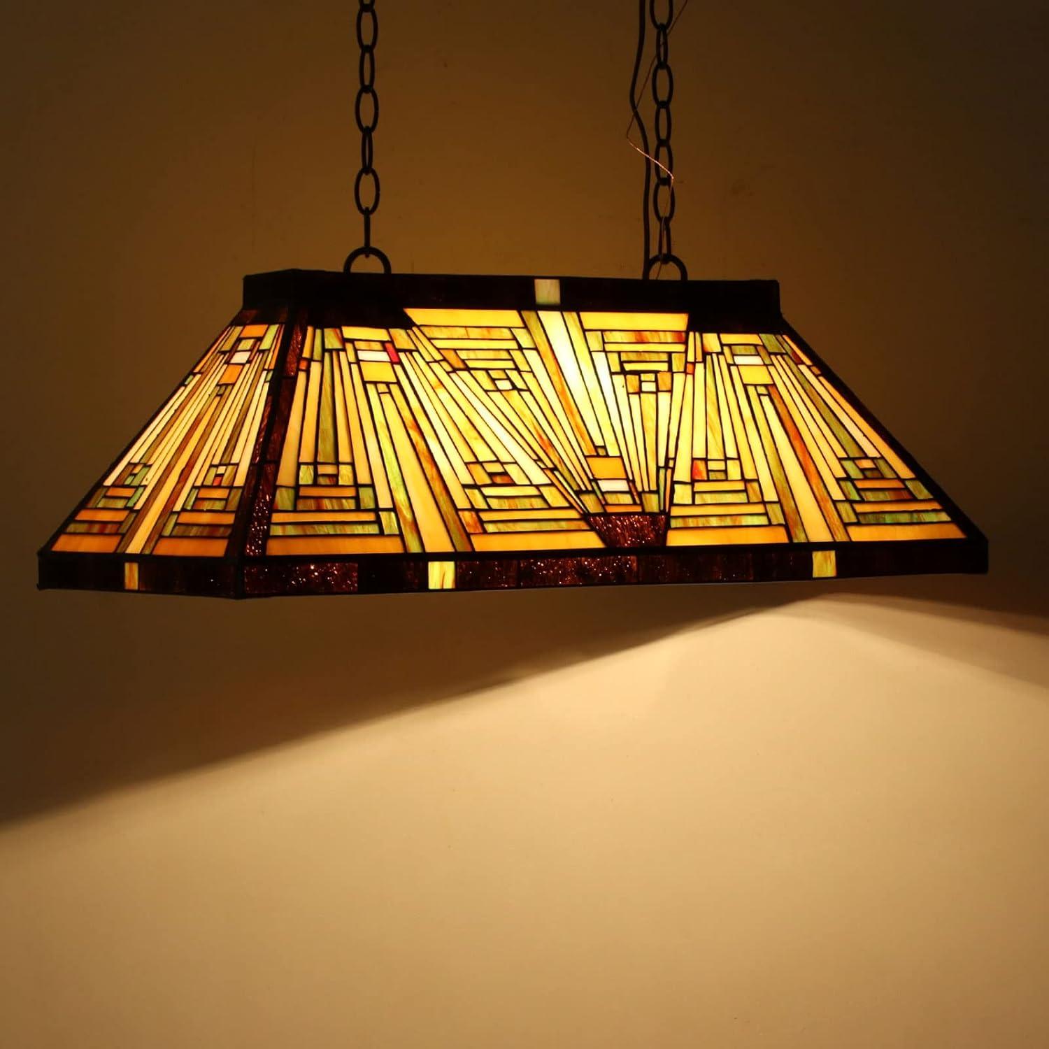 Chloe Lighting Innes Mission 3 Light Blackish Bronze Island Pendant 28" Wide