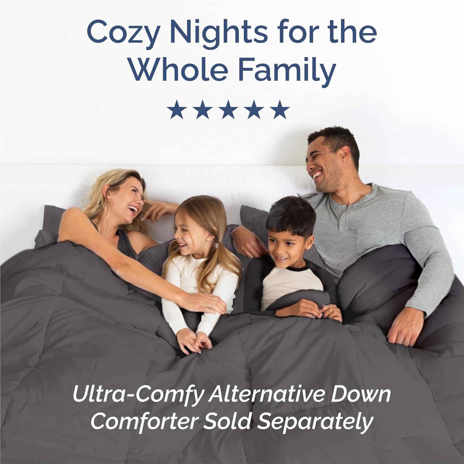 CGK Linens 5 Piece Microfiber Sheet Set in Dark Grey, Size Split King