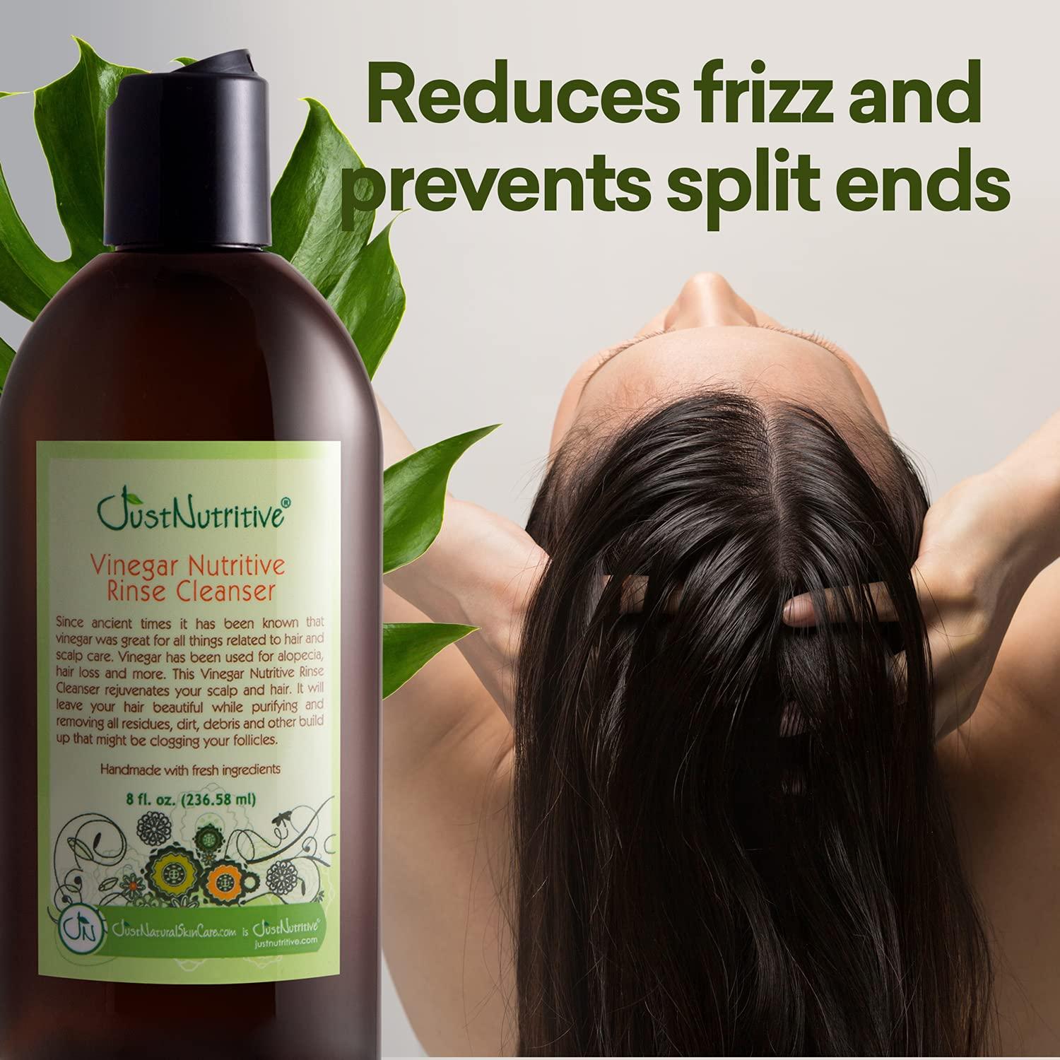 Just Nutritive Vinegar Rinse Cleanser, Scalp Cleanser, Natural Hair Care for Hair and Scalp Treatment, Prevent Hair Loss, Nourish Dull Damaged Hair, 8oz