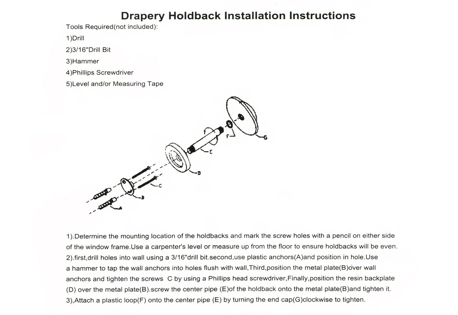 MERIVILLE Set of 2 Fleur Crystal Window Drapery Medallion Holdbacks, Curtain Tiebacks, Wall Hook, Tassel Holder, Gold
