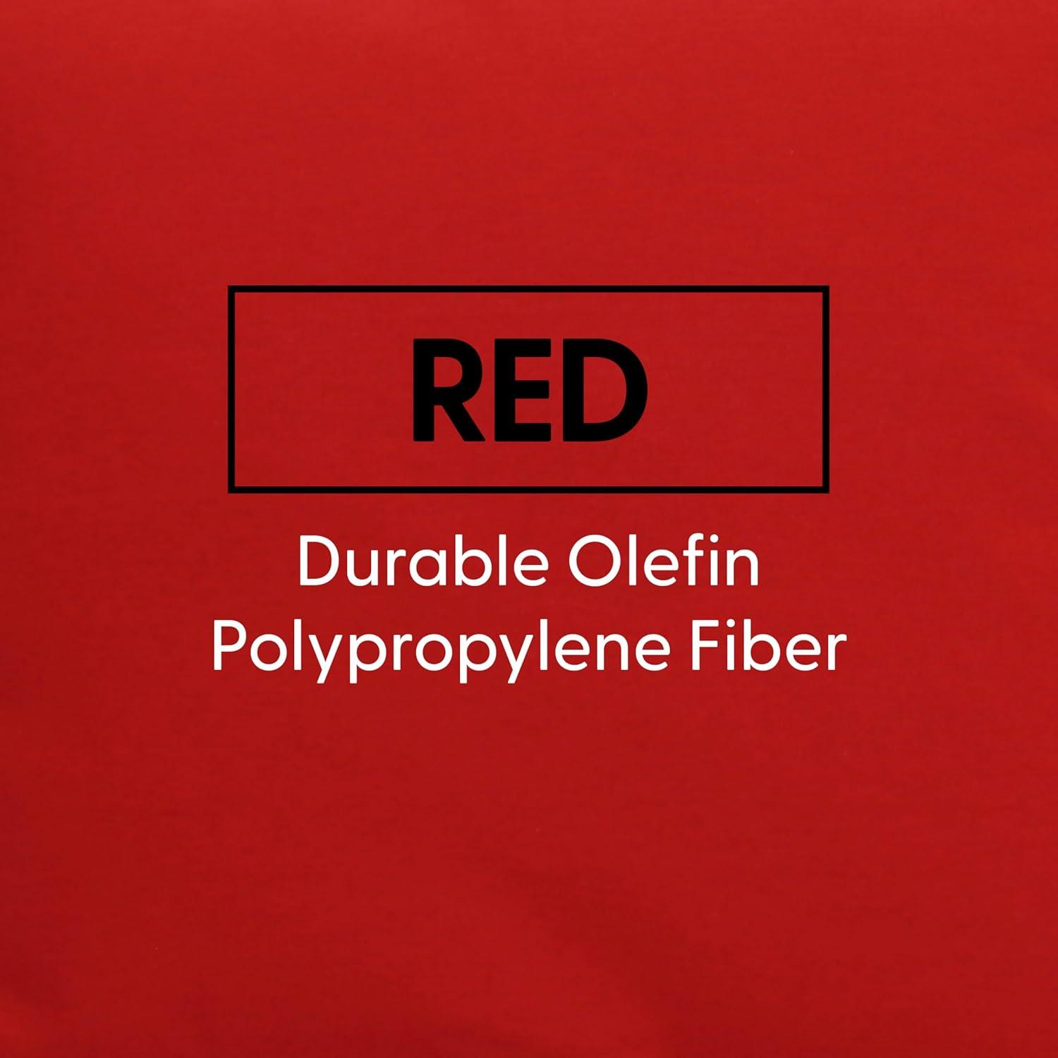 Factory Direct Partners Presidio 15" x 15" Square Decorative Throw Pillow Set with Piping for Indoor/Outdoor Furniture; UV, Fade, Weather-Resistant Olefin Fabric (2-Pack) - Red, 13809-RD