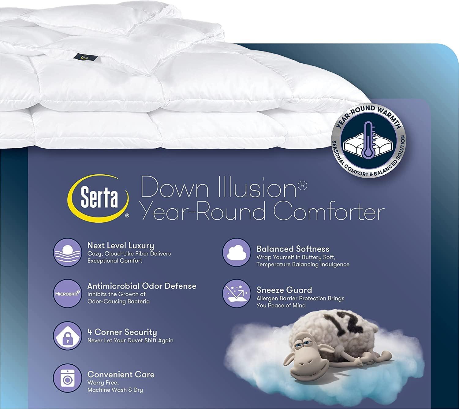 Down Illusion All Season Down Alternative Comforter - Serta