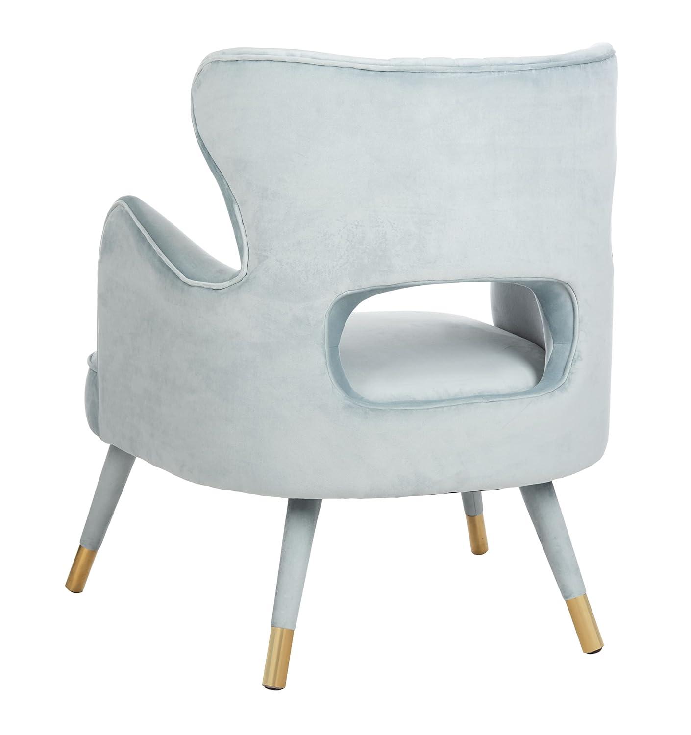 Blair Wingback Accent Chair - ACH4504 - Slate Blue/Gold - Safavieh