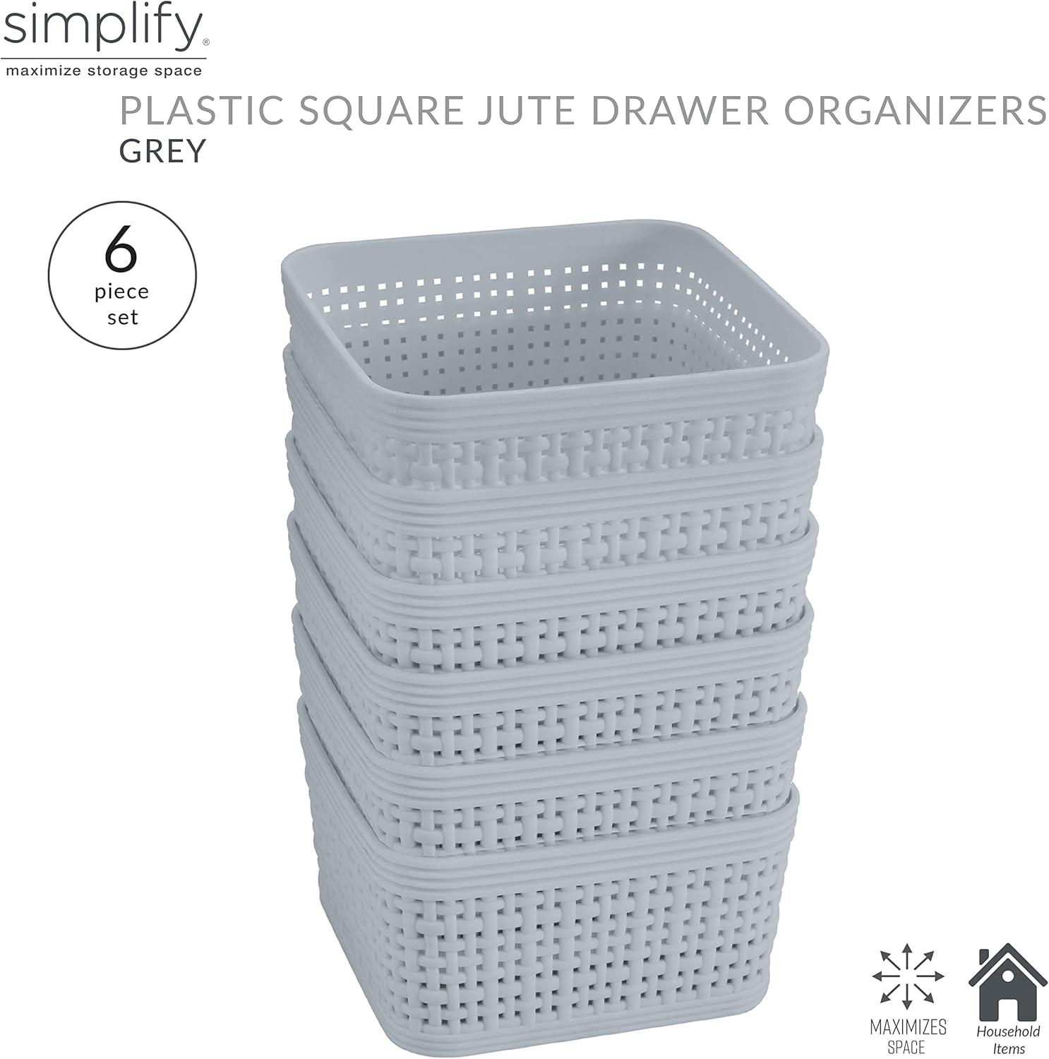 Simplify Simplify Plastic Basket (Set of 6)