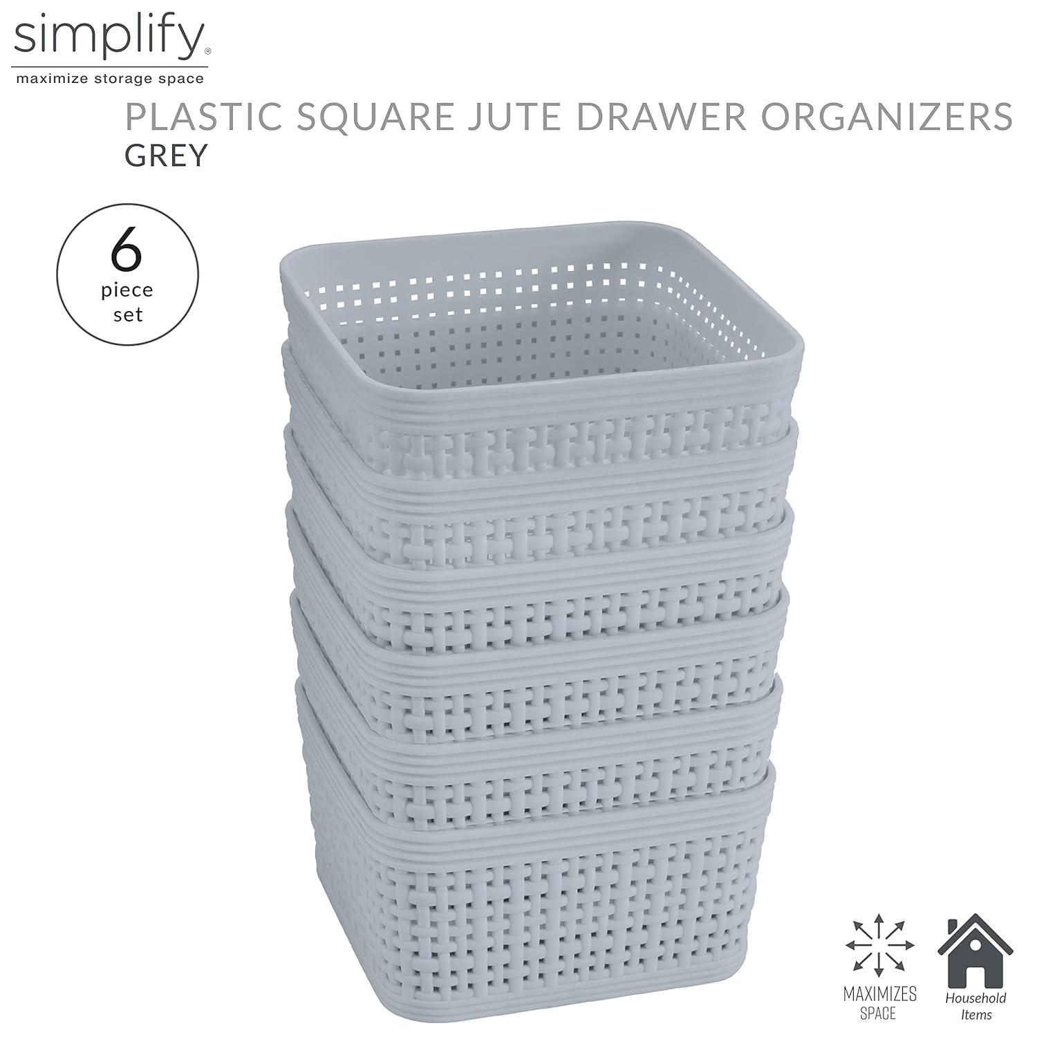 Simplify Simplify Plastic Basket (Set of 6)