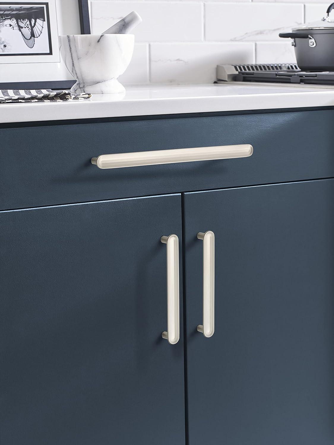 Satin Nickel Brushed Cabinet Bar Pull with Mounting Hardware