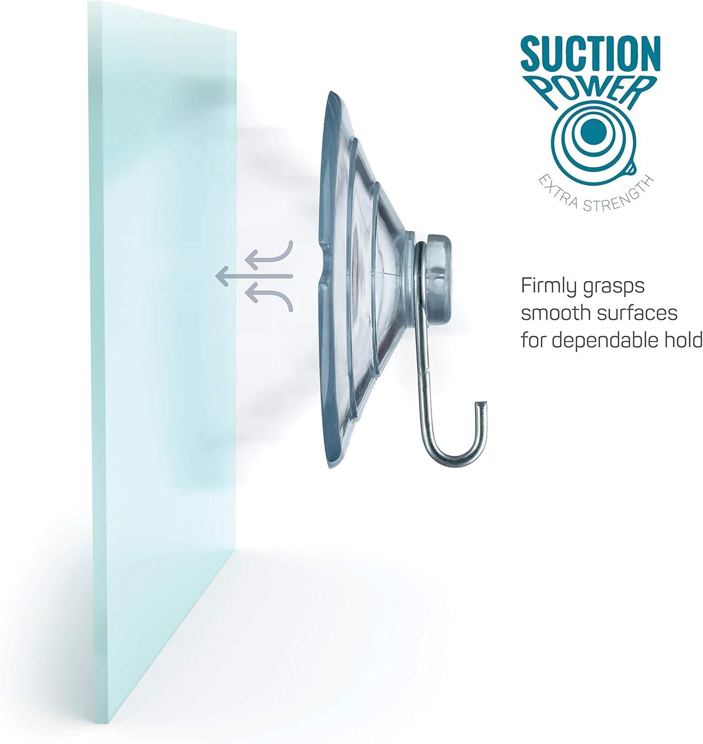 SEWANTA All-Purpose Suction Cup Hooks [20PK Combo Set] Powerful Window Suction Cups with Hooks Use to Hang On Glass, Windows, Doors, Mirrors, Tiles. Set Includes: 4 Large, 8 Medium, 8 Small