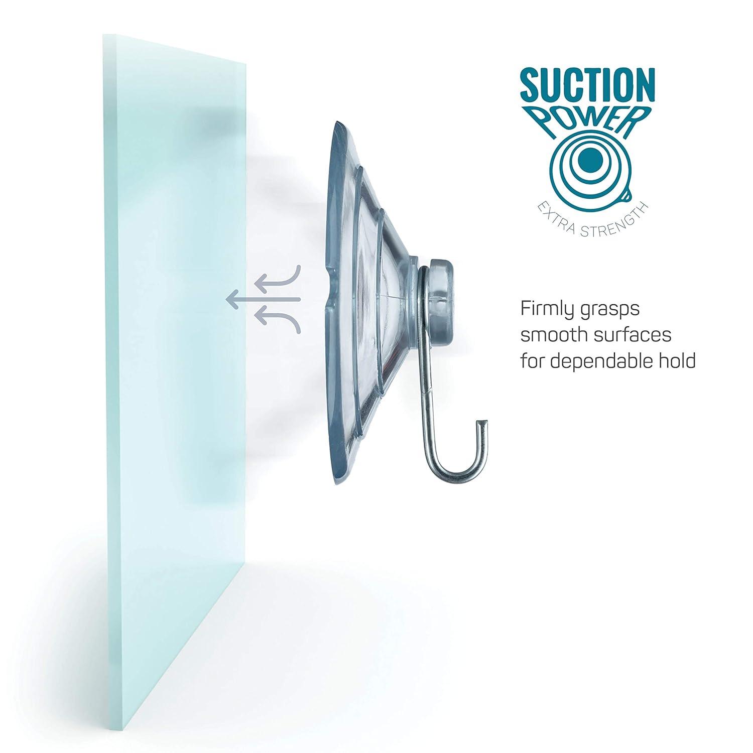 SEWANTA All-Purpose Suction Cup Hooks [20PK Combo Set] Powerful Window Suction Cups with Hooks Use to Hang On Glass, Windows, Doors, Mirrors, Tiles. Set Includes: 4 Large, 8 Medium, 8 Small