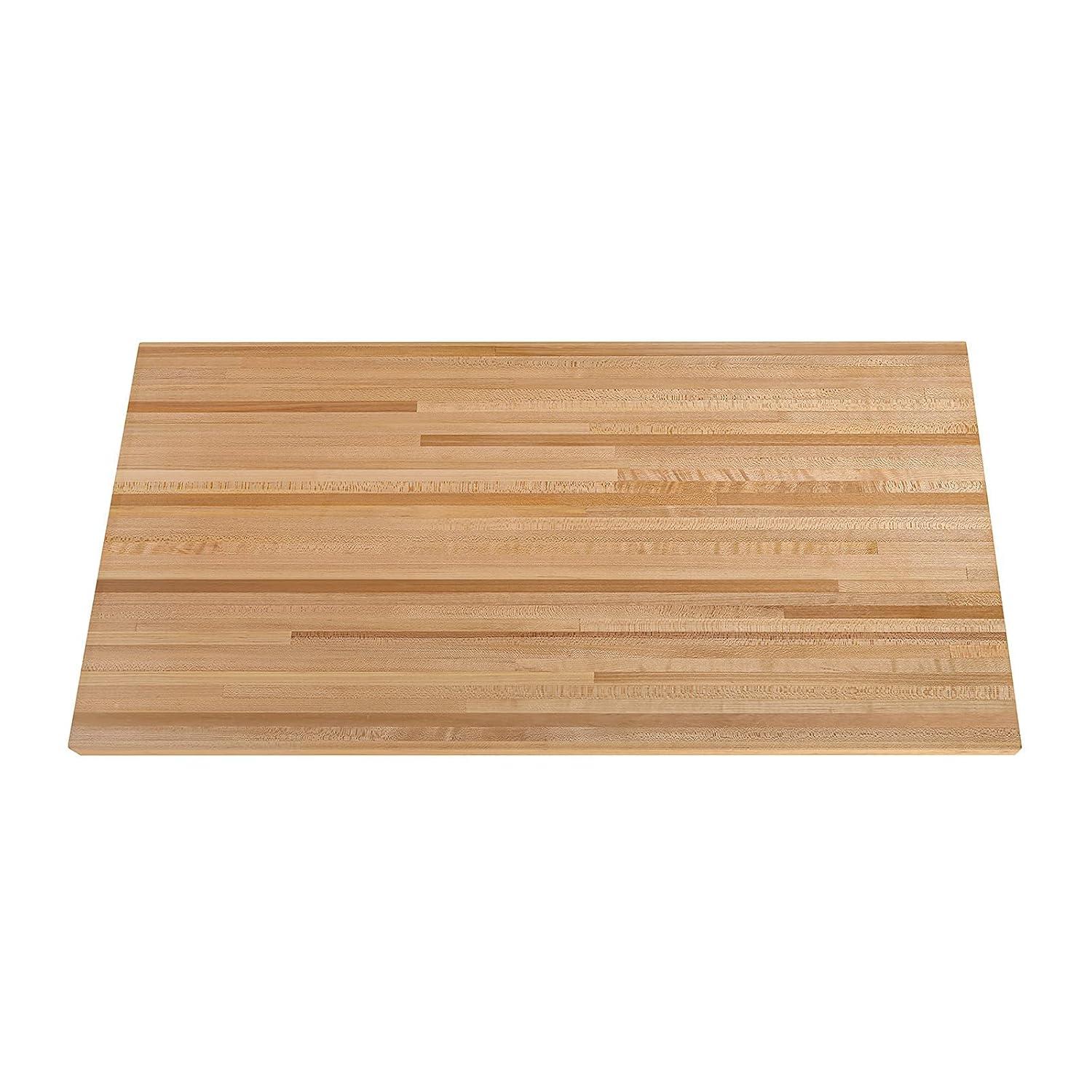 CONSDAN Butcher Block Counter Top, USA Grown Hard Maple Solid Hardwood Countertop, Washer/Laundry Countertop, Table Top, Polished, Prefinished with Food-safe Oil, 1.5" Thickness, 96" L x 25" W