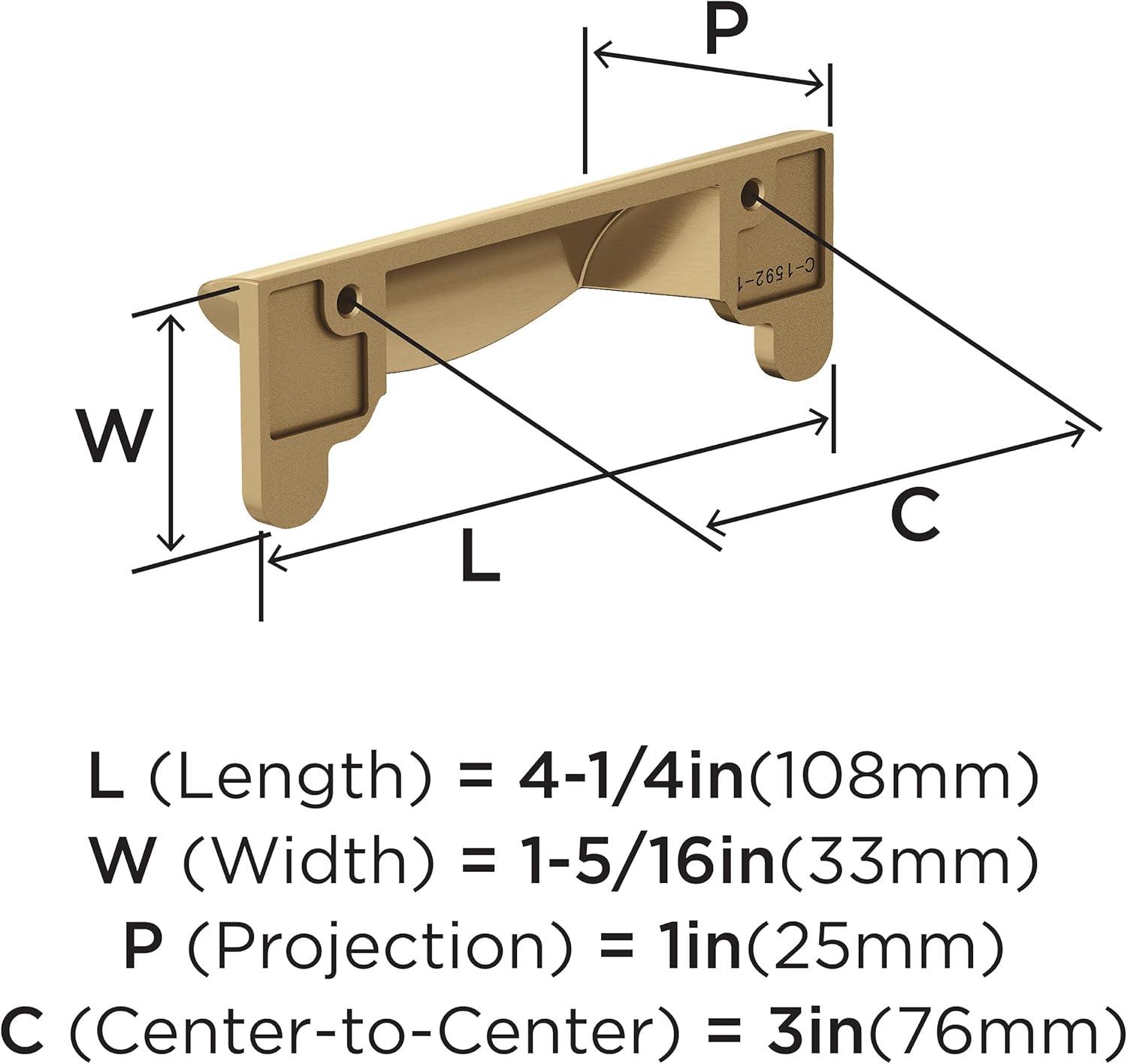 Inspirations 3" Center to Center Cup/Bin Pull