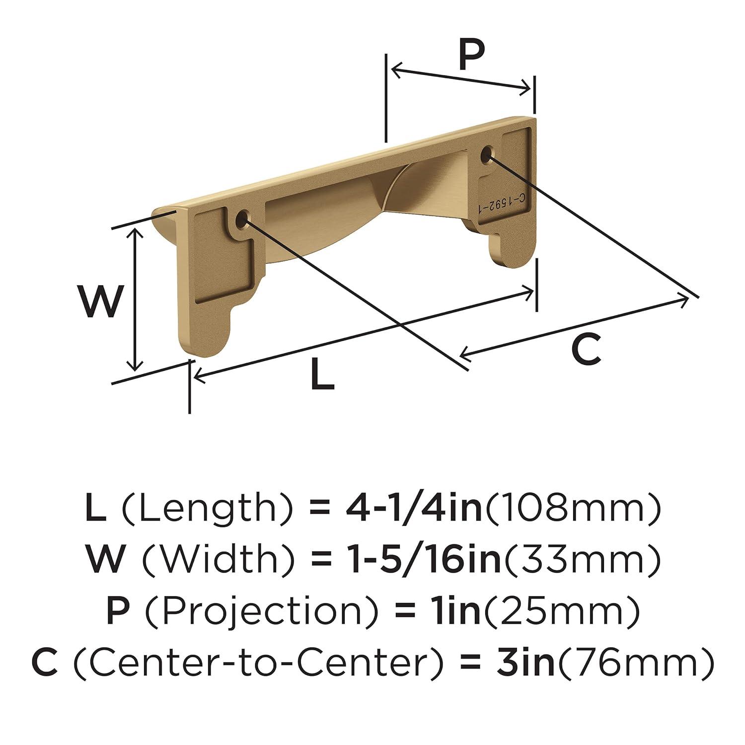 Inspirations 3" Center to Center Cup/Bin Pull