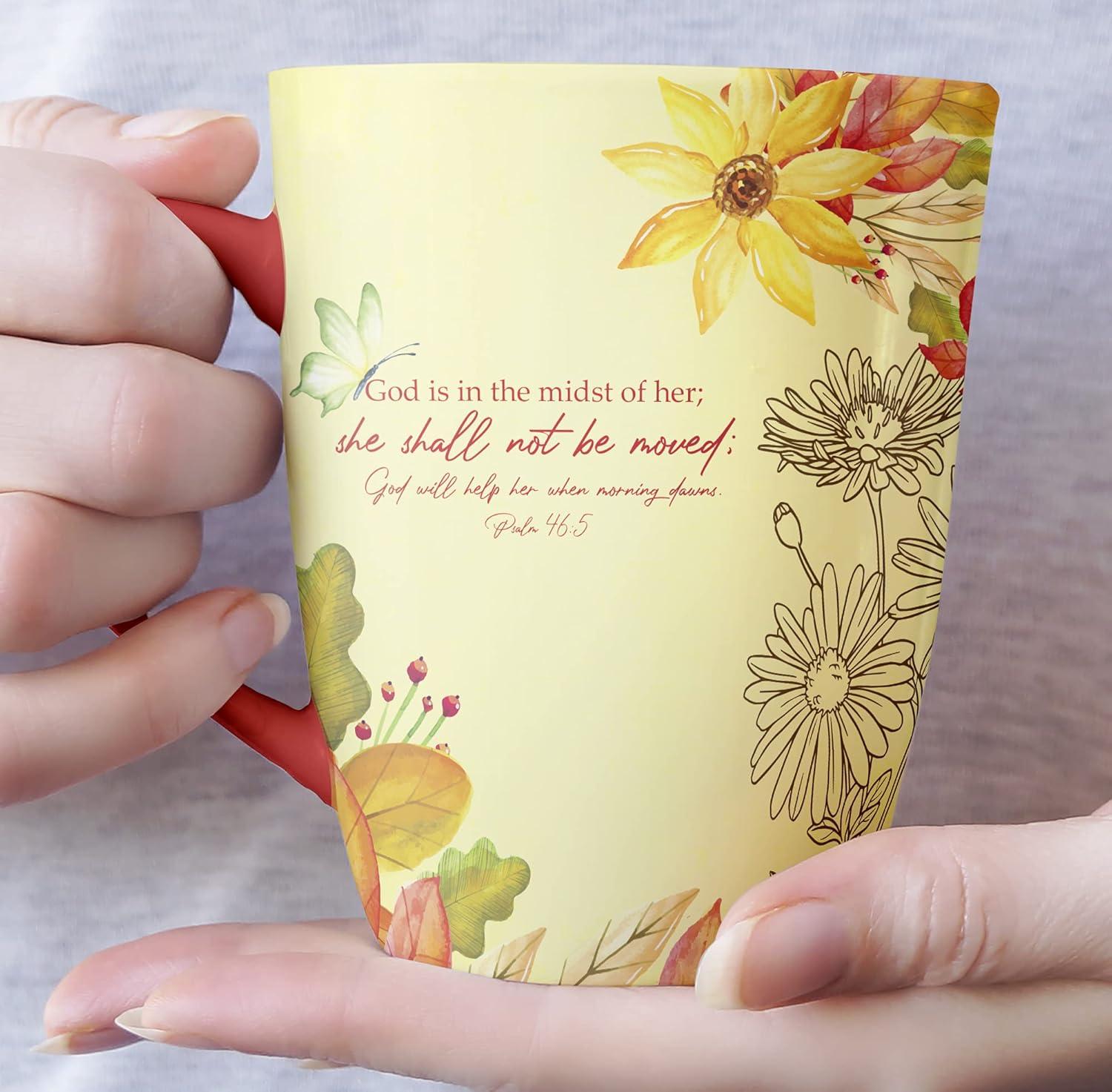 BTaT- Christian Coffee Cups, Set of 6, 12oz, Bible Verse Mugs, Inspirational Set for Women, Scripture Coffee Cups, Christian Gifts