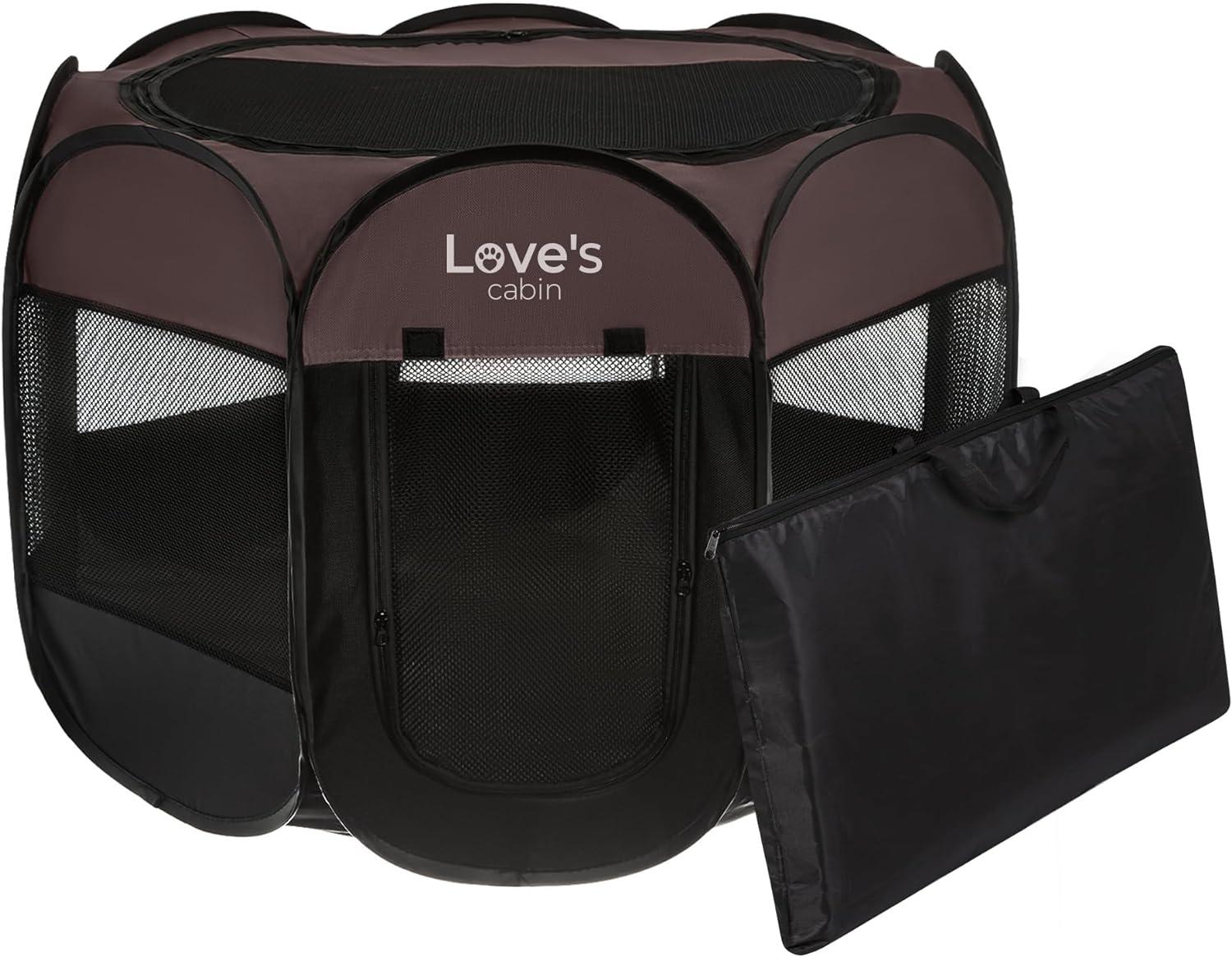Pet Puppy Dog Playpen, Small Dog Tent Crates Cage Indoor/Outdoor, Portable Playpen For Dog And Cat, Foldable Pop Up Dog Kennel Playpen With Carring Case, Removable Zipper Top