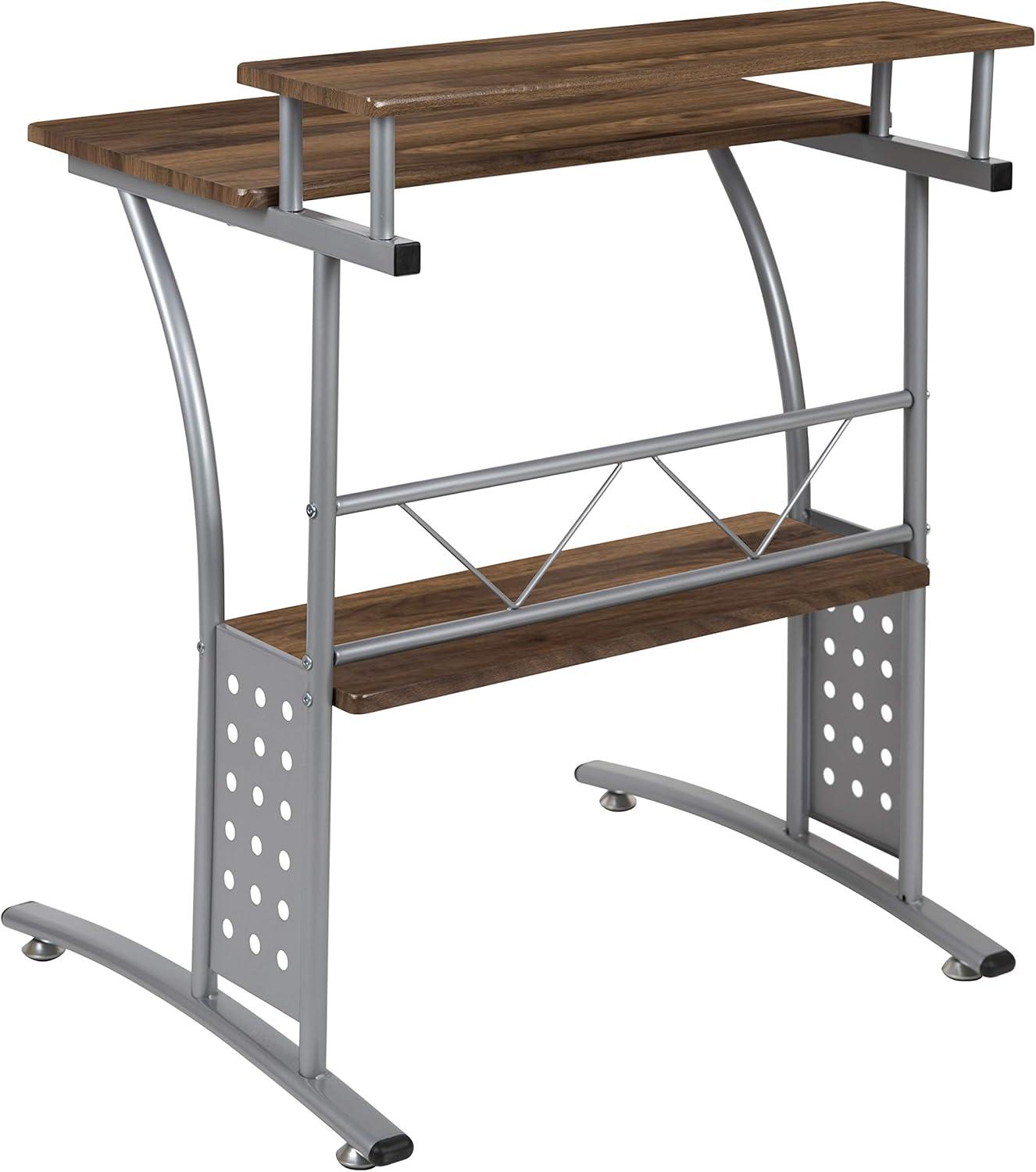 Flash Furniture Computer Desk with Top and Lower Storage Shelves