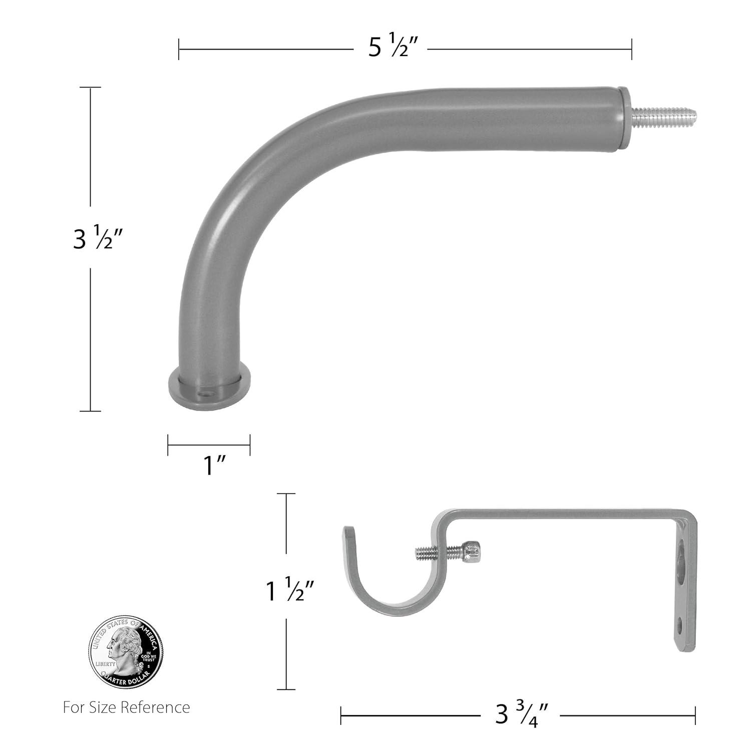 46-120" Better Homes and Gardens 3/4-inch Adjustable Outdoor Wrap-Around Rod Set