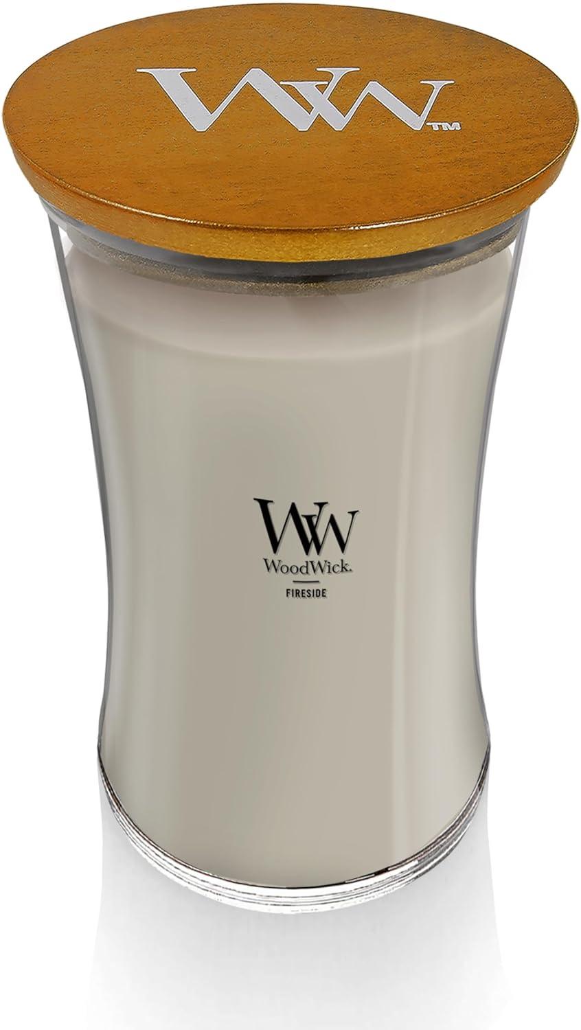Woodwick Large Hourglass Candle, Fireside, 21.5 oz.