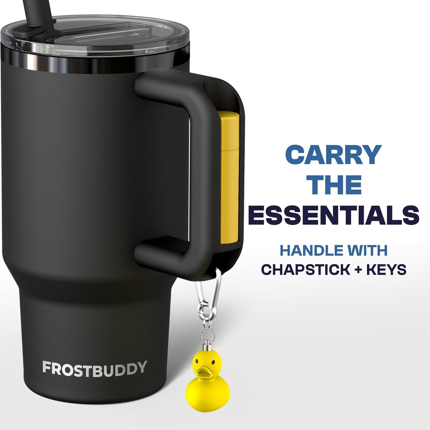 FrostBuddy 40 Oz Thicc Buddy Insulated Tumbler | Stainless Steel + Chapstick Holder Lights 40
