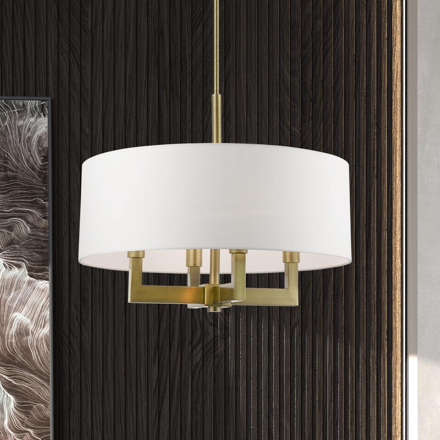 Livex Lighting Cresthaven 4 - Light Chandelier in  Antique Brass