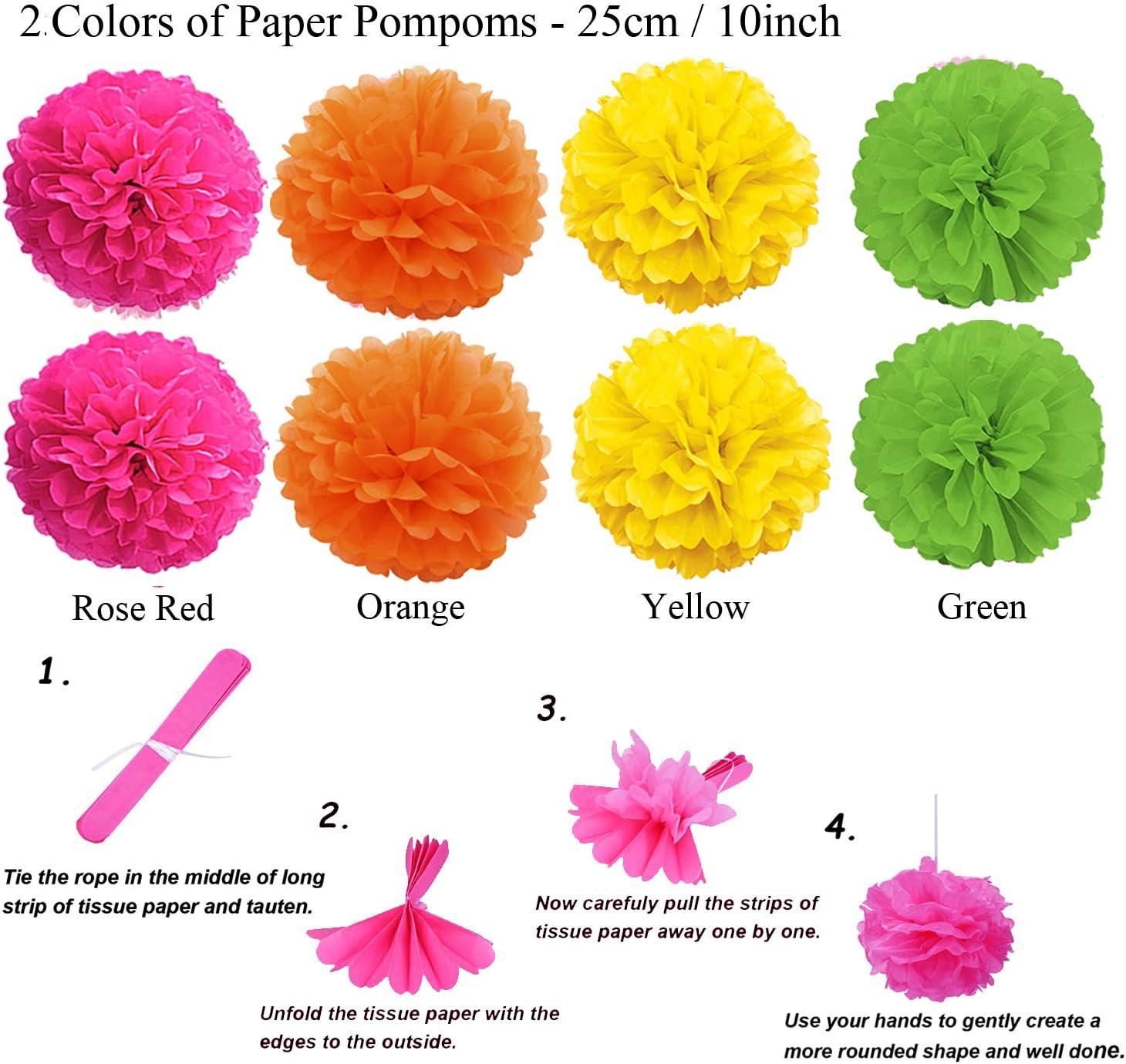 Vibrant Multicolor Paper Party Decoration Set for Birthdays