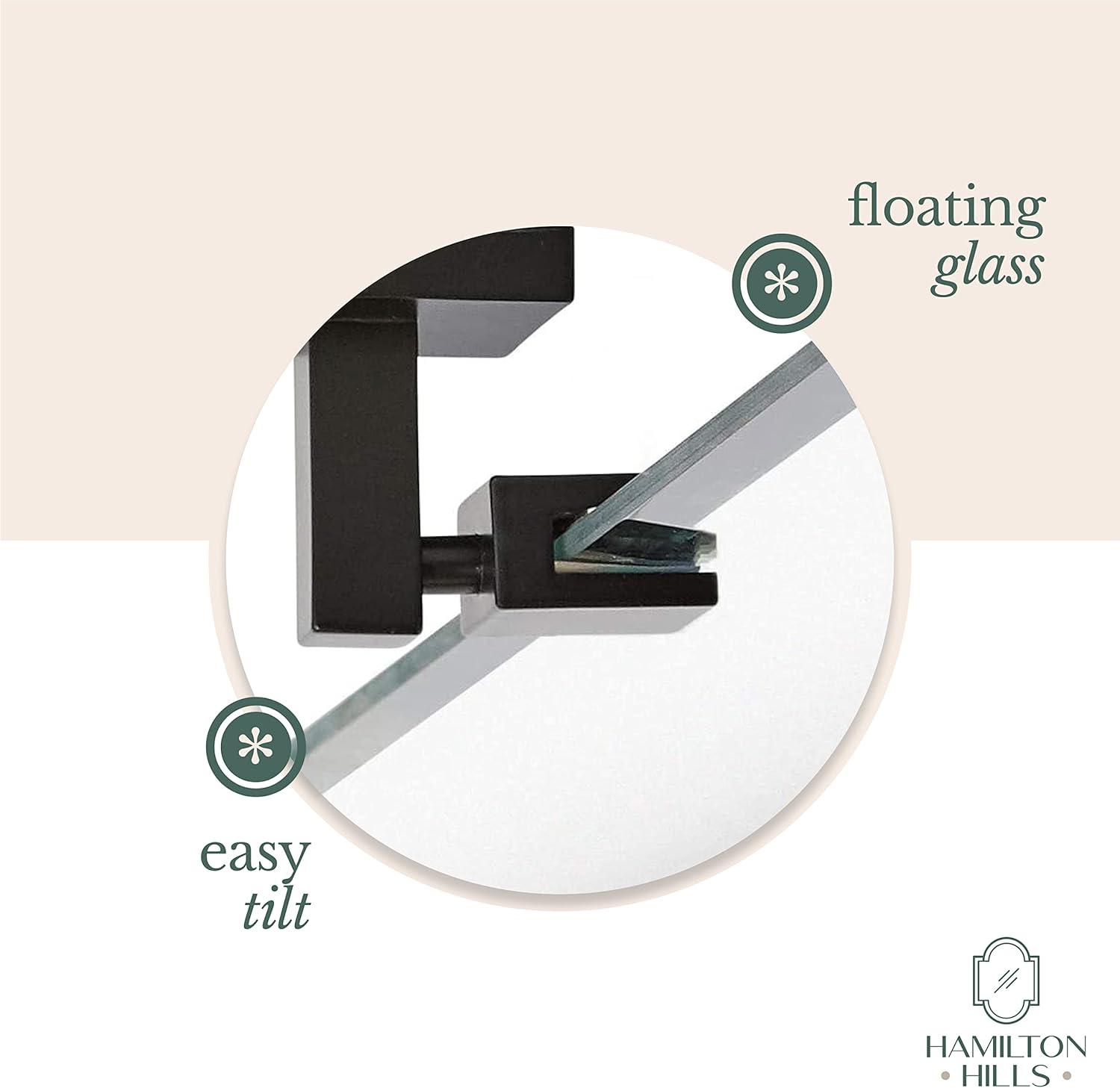 Hamilton Hills 20" X 30" Rectangle Square Black Pivot