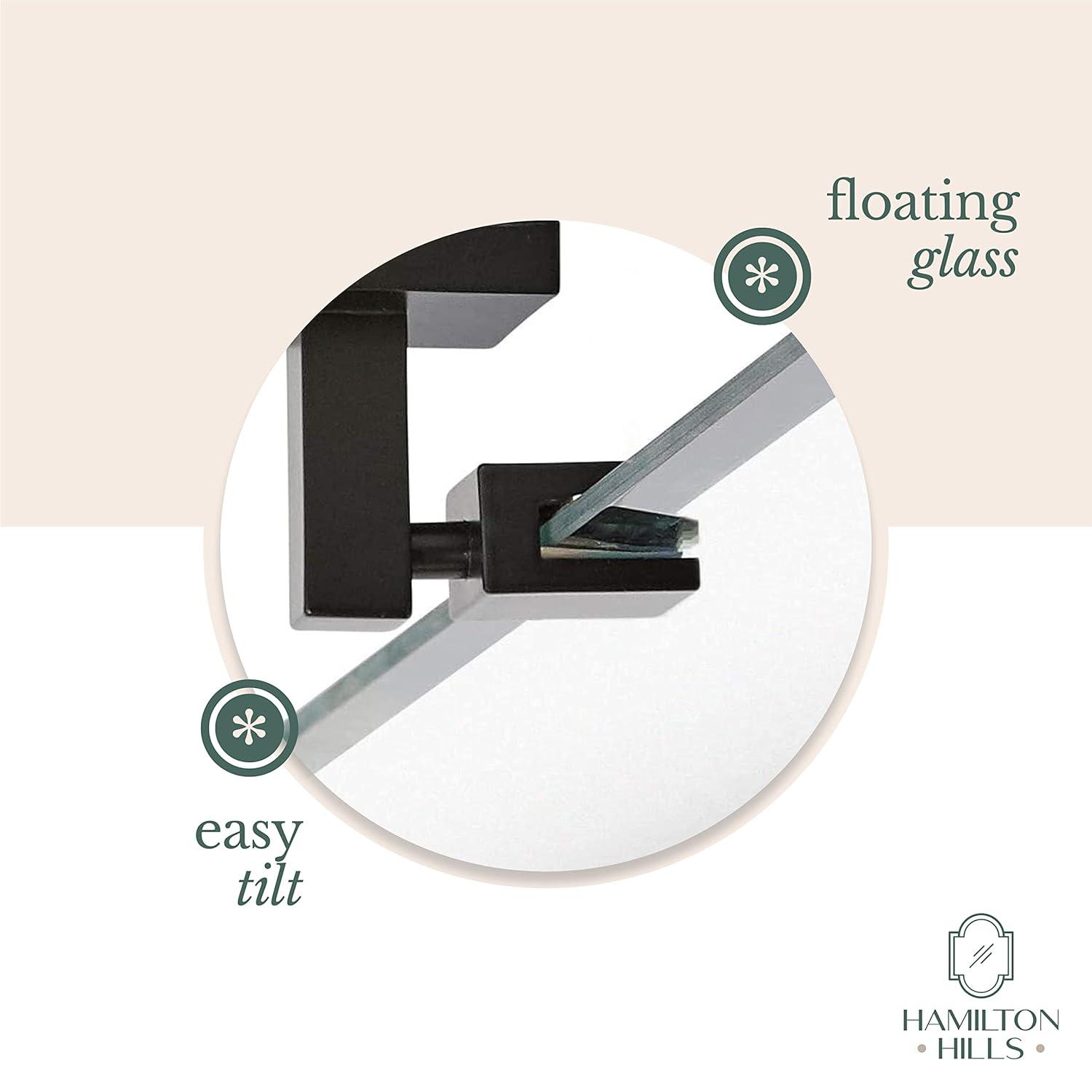 Hamilton Hills 20" X 30" Rectangle Square Black Pivot