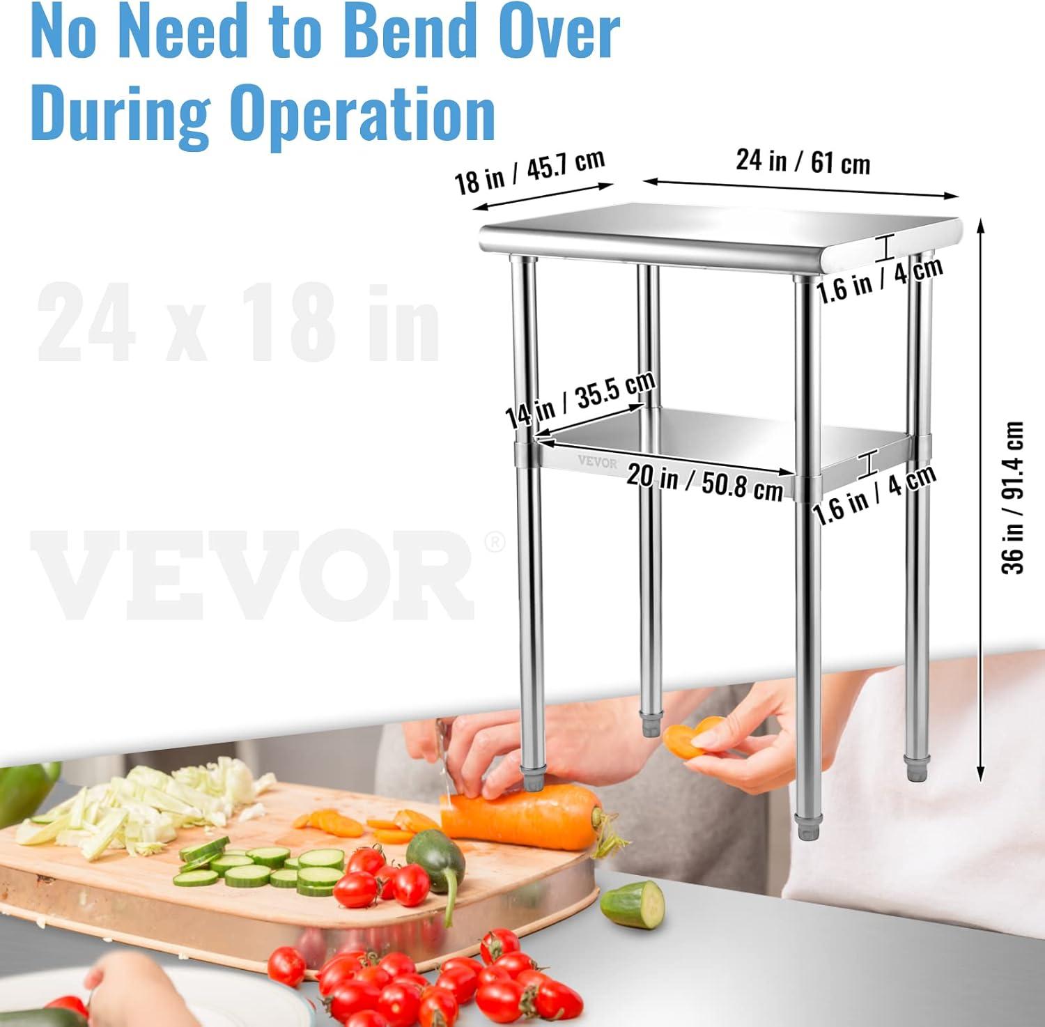 VEVOR Stainless Steel Prep Table