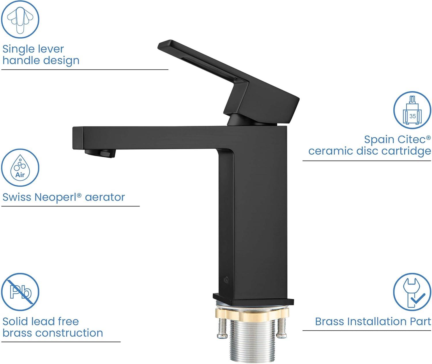 Cube Single-Hole Single-handle Bathroom Faucet