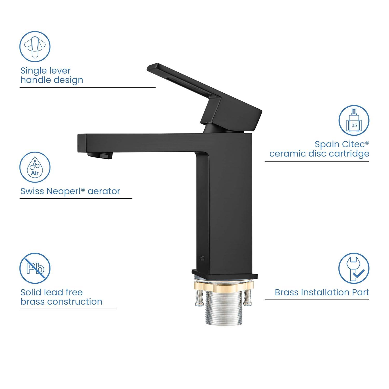 Cube Single-Hole Single-handle Bathroom Faucet
