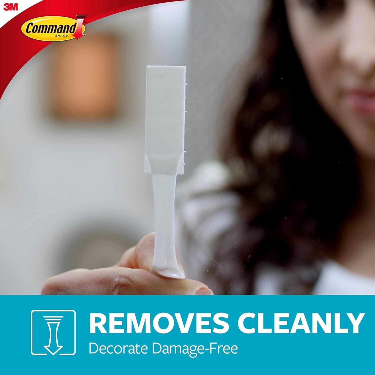 Command Fog Resistant Mirror, Clear, 1 Mirror, 2 Water Resistant Strips