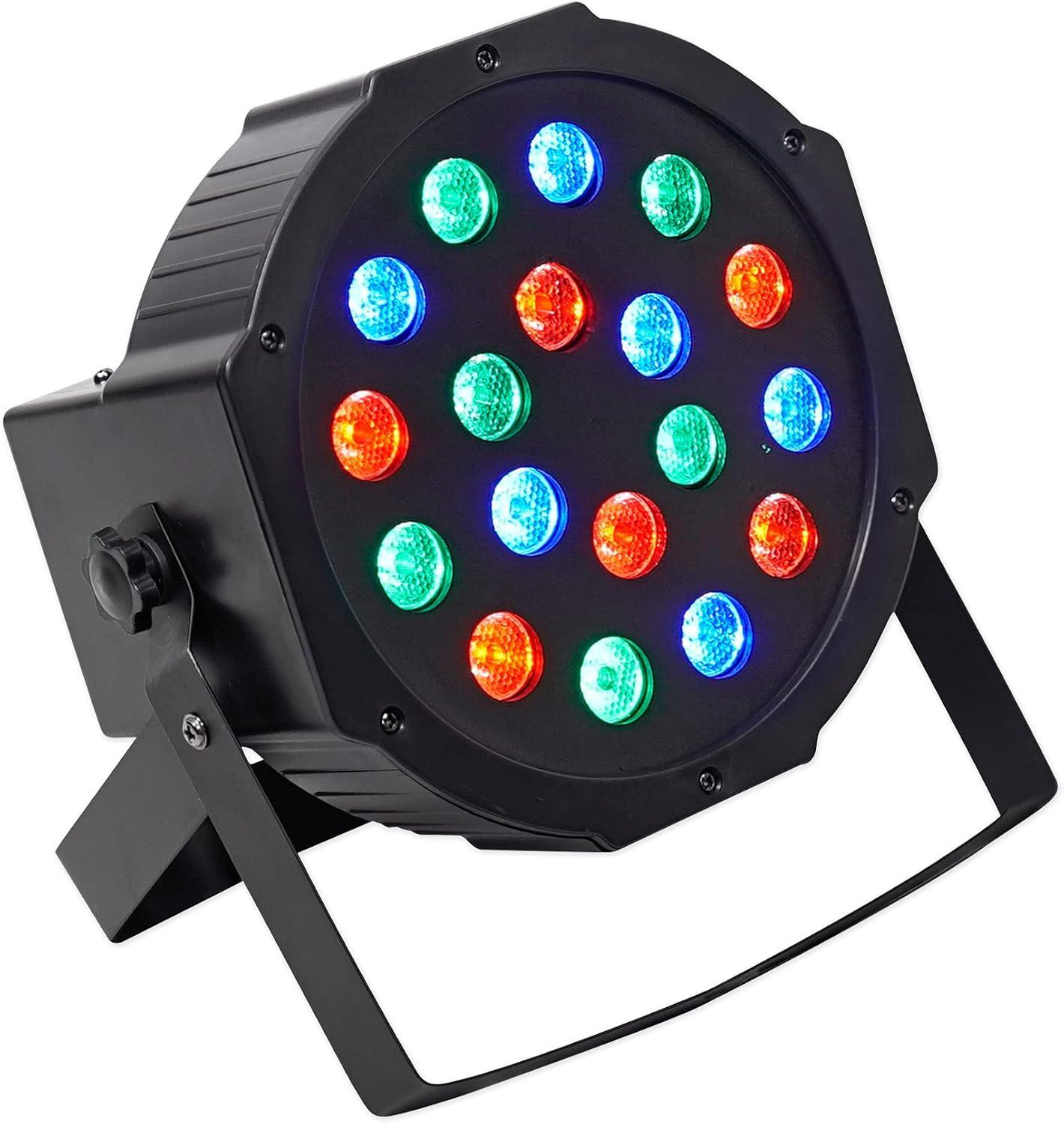 Rockville RockPAR50 LED RGB Compact Par Can DJ/Club DMX Wash Light+Dual Bracket
