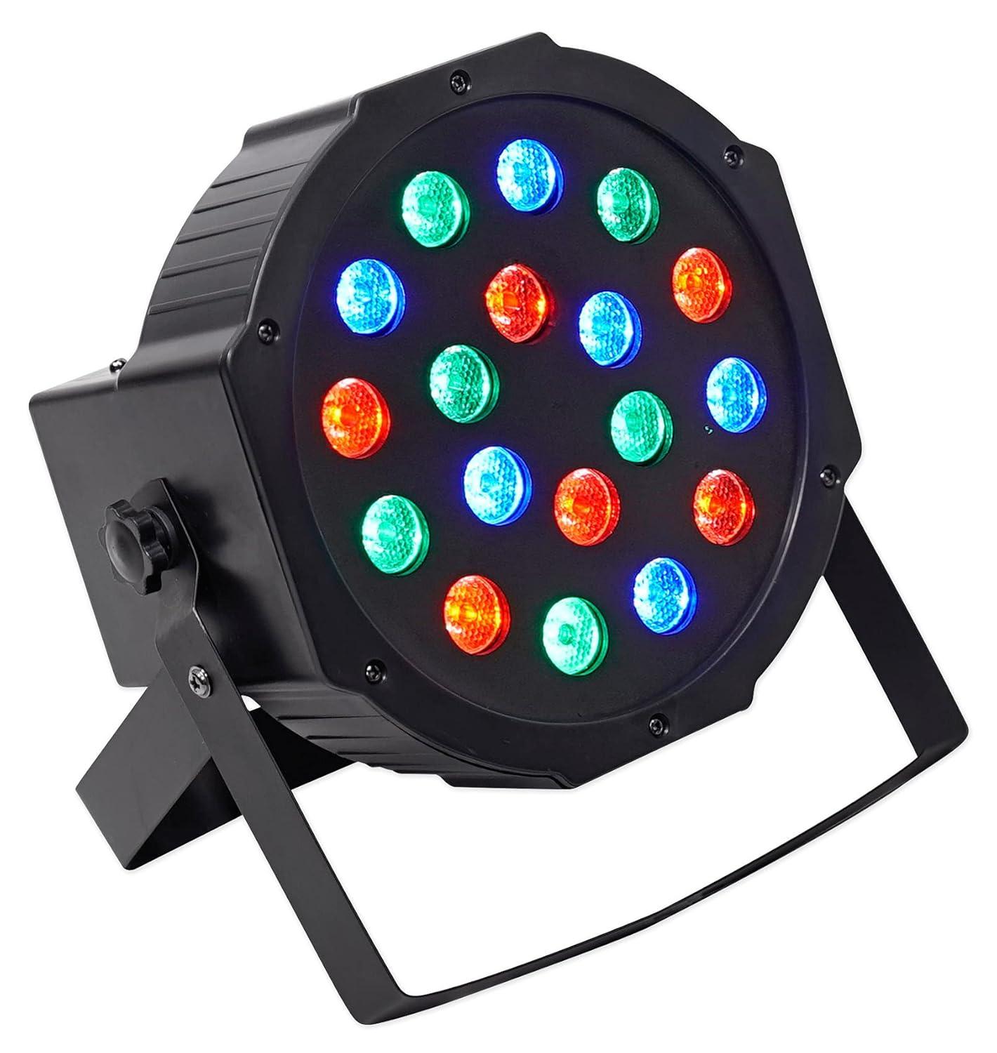 Rockville RockPAR50 LED RGB Compact Par Can DJ/Club DMX Wash Light+Dual Bracket