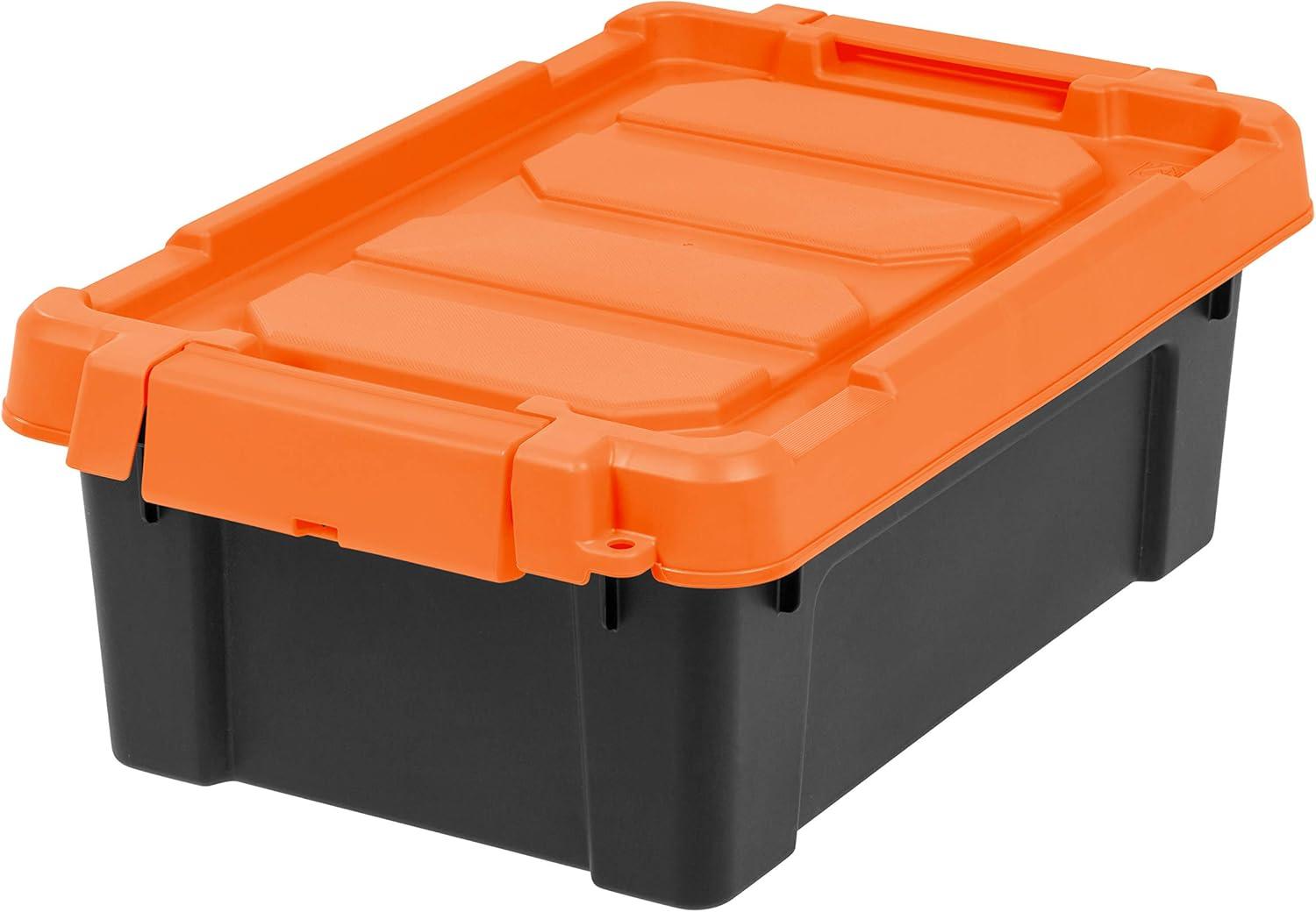 IRIS USA Lockable Heavy Duty Plastic Storage Bins Container with Lids and Secure Latching Buckles