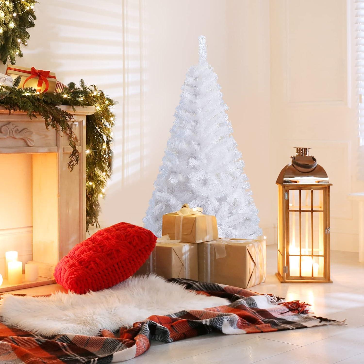 GVN Christmas Tree,Tree Christmas,Xmas Tree,5 ft White Artificial PVC Christmas Tree