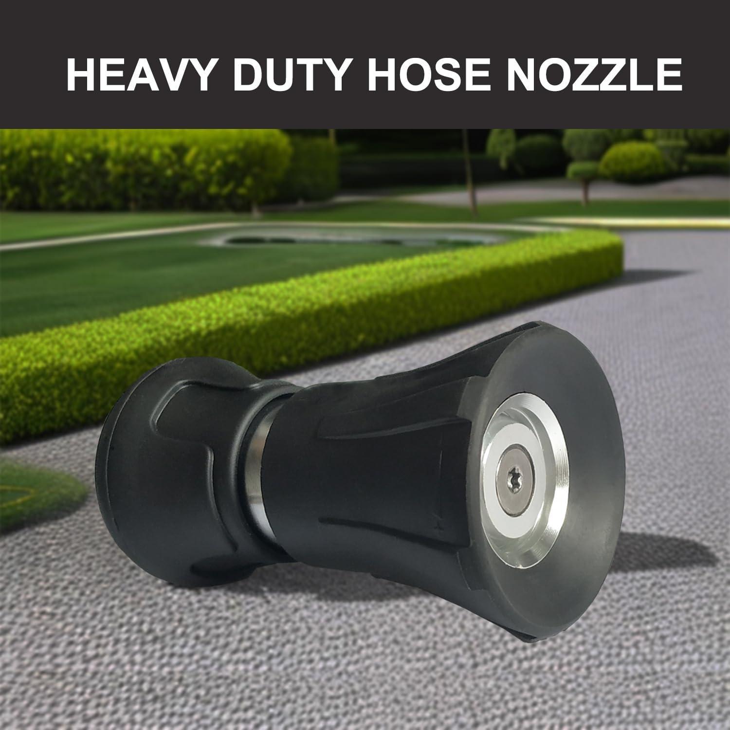 Heavy Duty Black Fireman Style Hose Nozzle