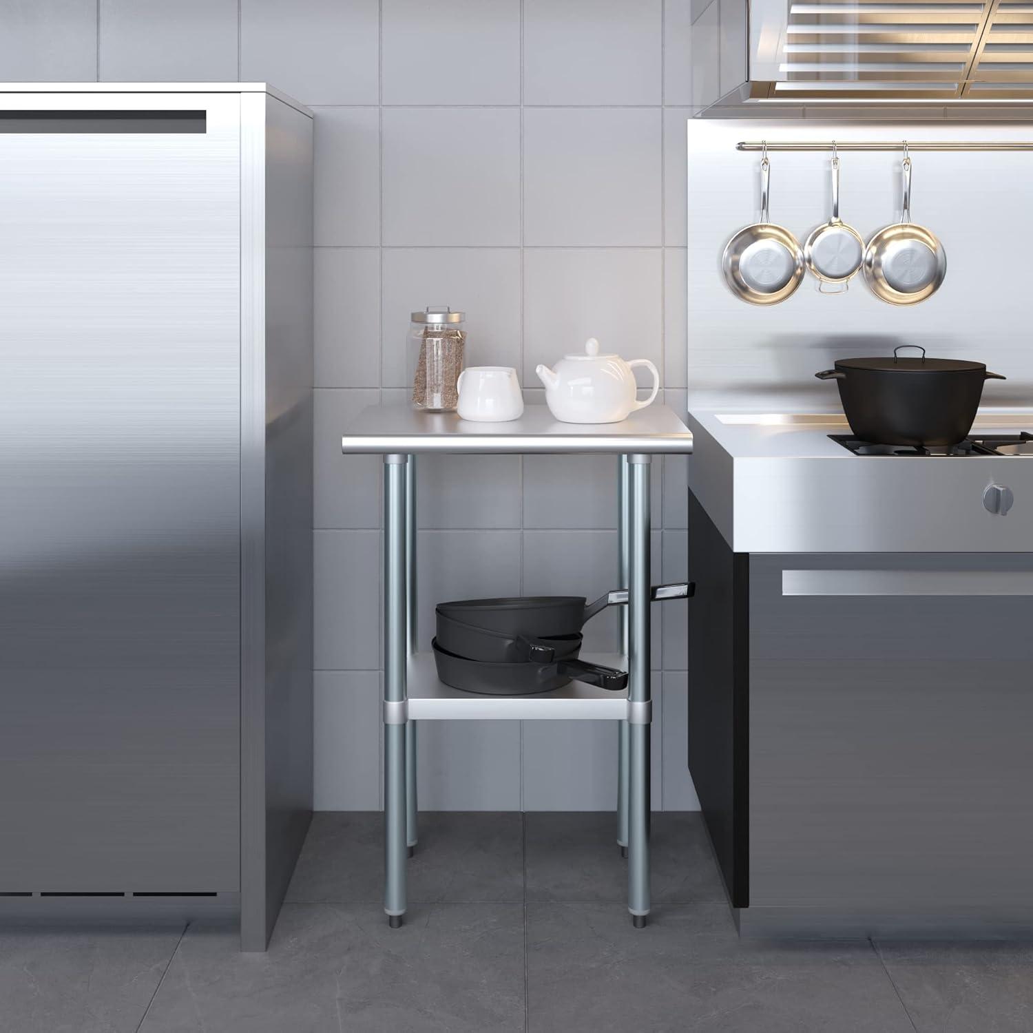 Amgood 24 in. x 18 in. Stainless Steel Table