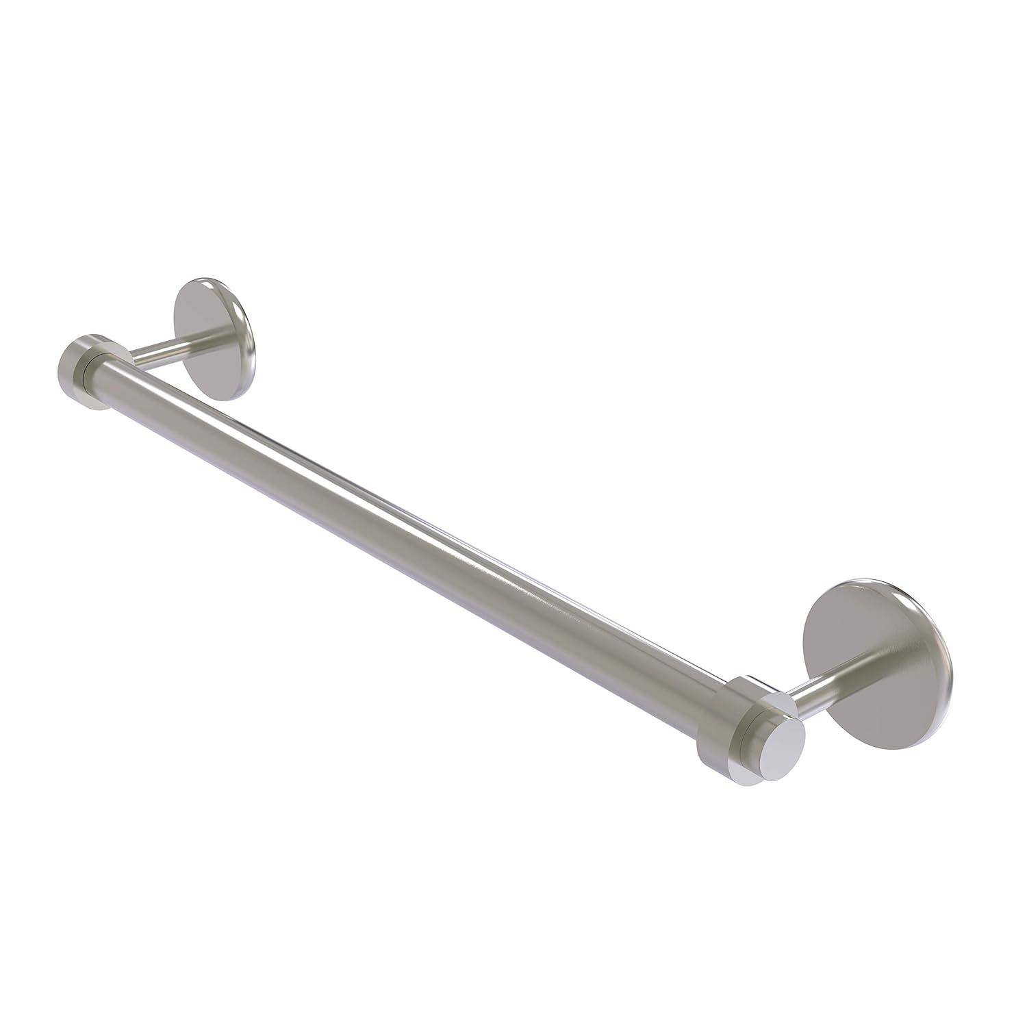Contemporary Satellite Orbit 36" Wall-Mounted Towel Bar in Satin Nickel