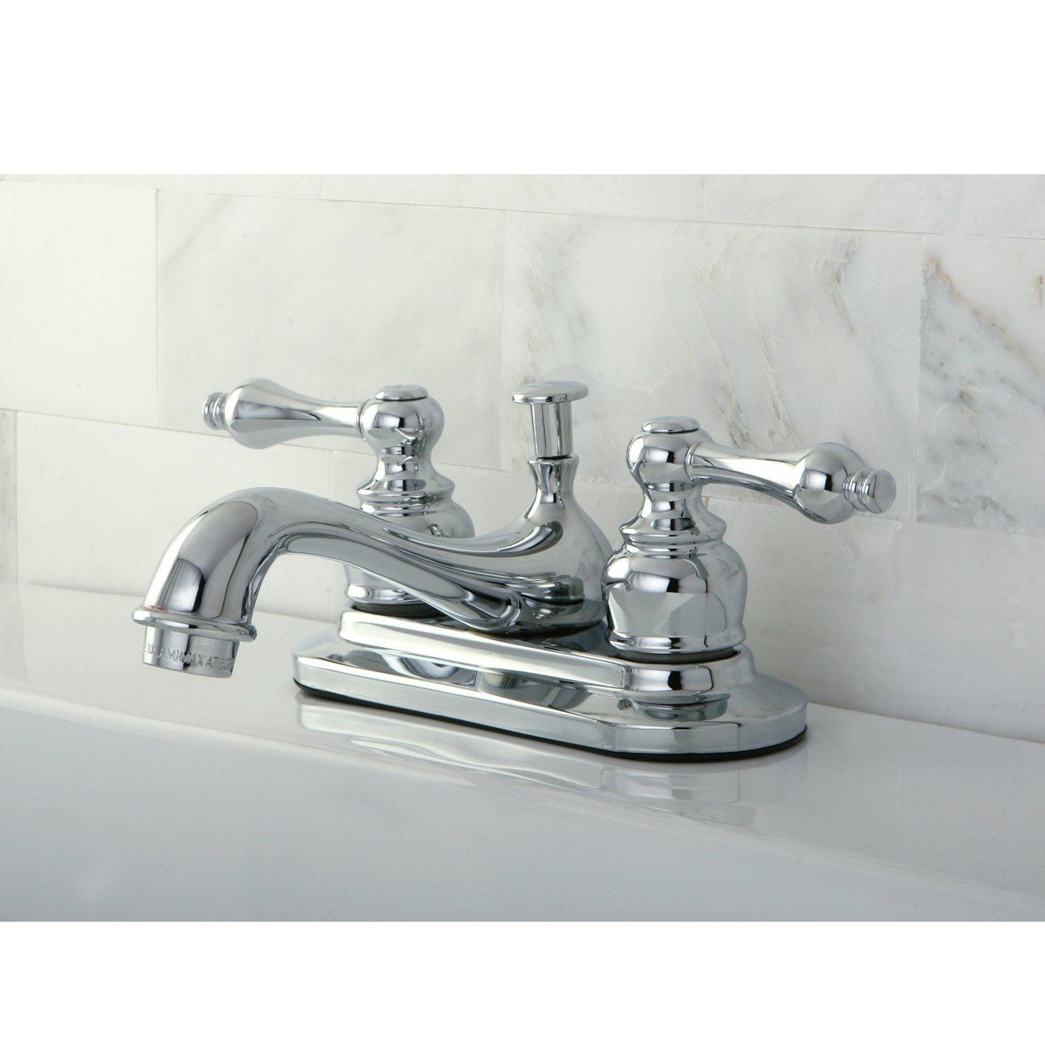 Restoration Centerset Bathroom Faucet with Drain Assembly