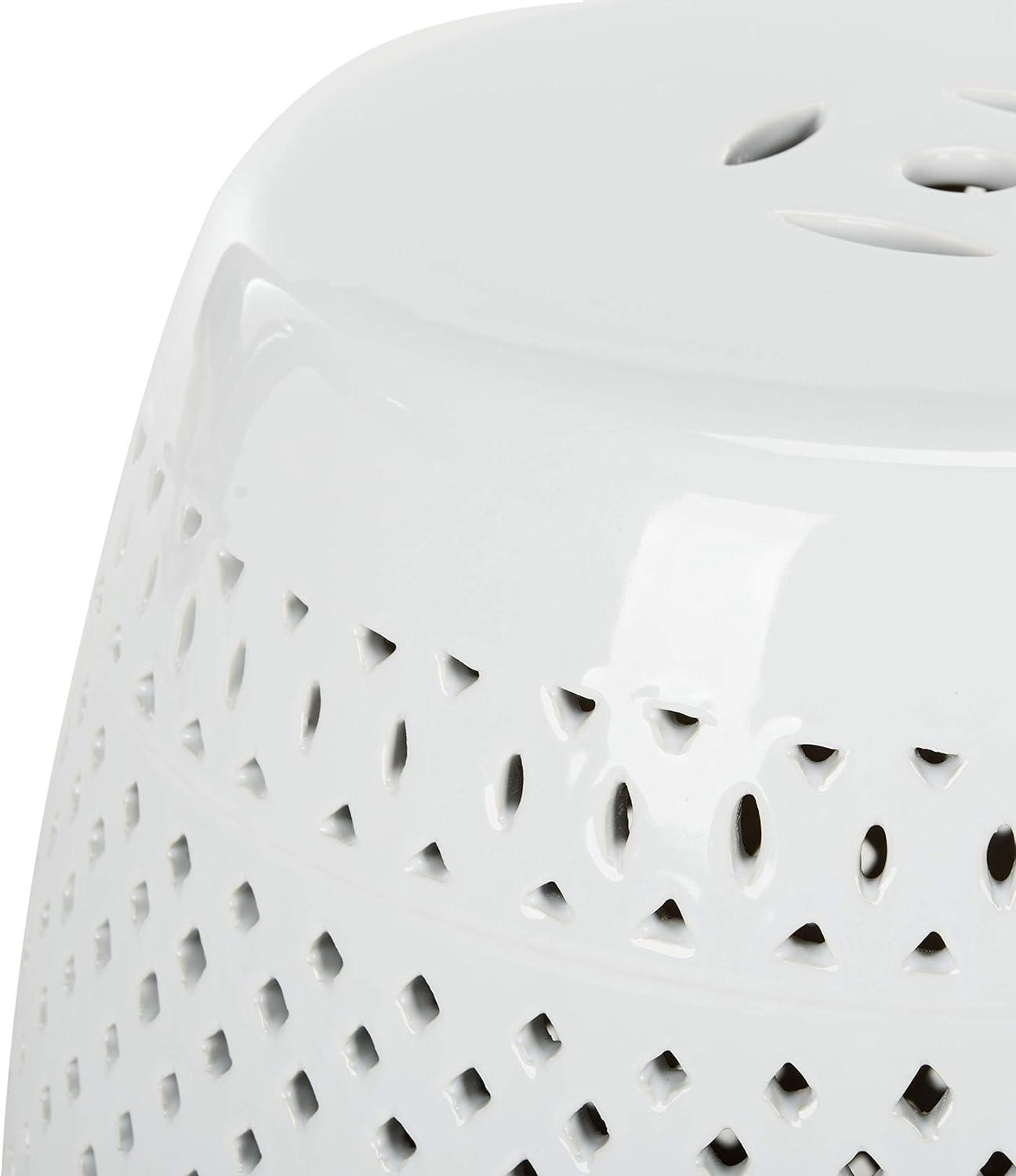 Safavieh Diamond Ceramic Garden Stool in Cream