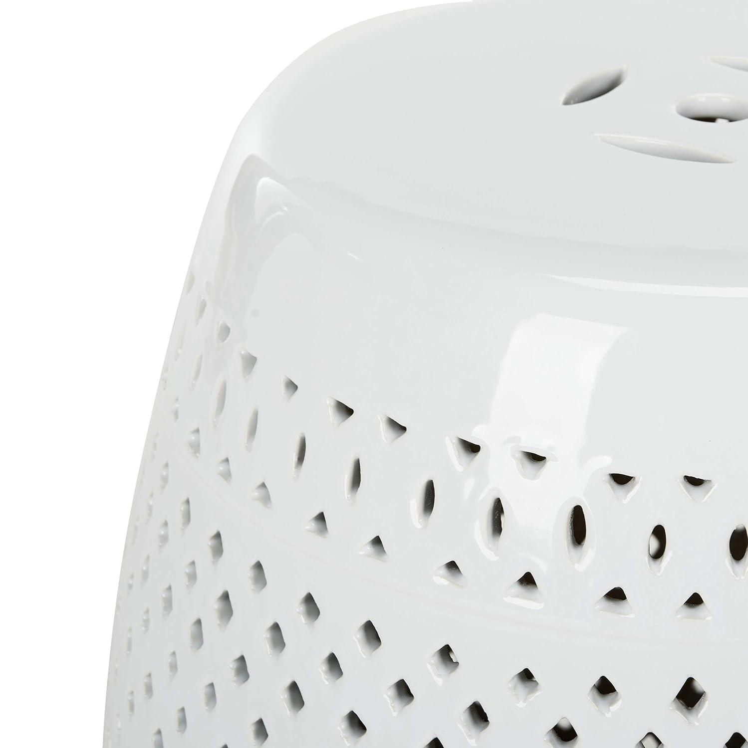 Safavieh Diamond Ceramic Garden Stool in Cream