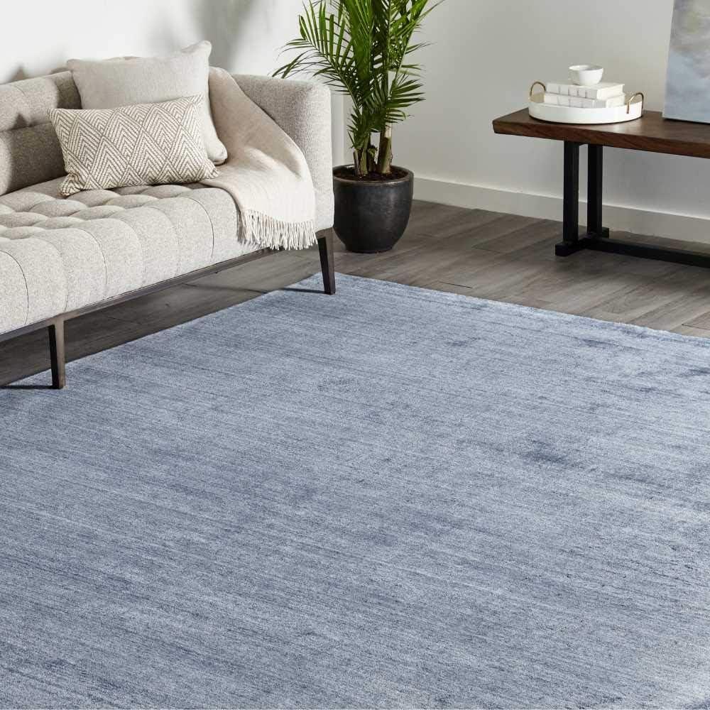 Harbor Denim Stripe Hand-Knotted Wool-Blend 5' x 8' Area Rug