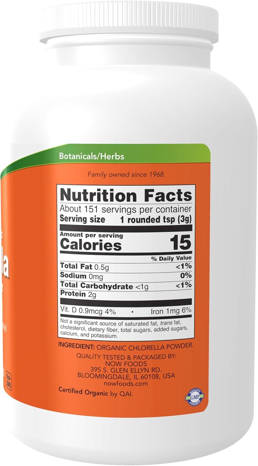 Chlorella Powder by Now Foods  -  1 lbs Powder