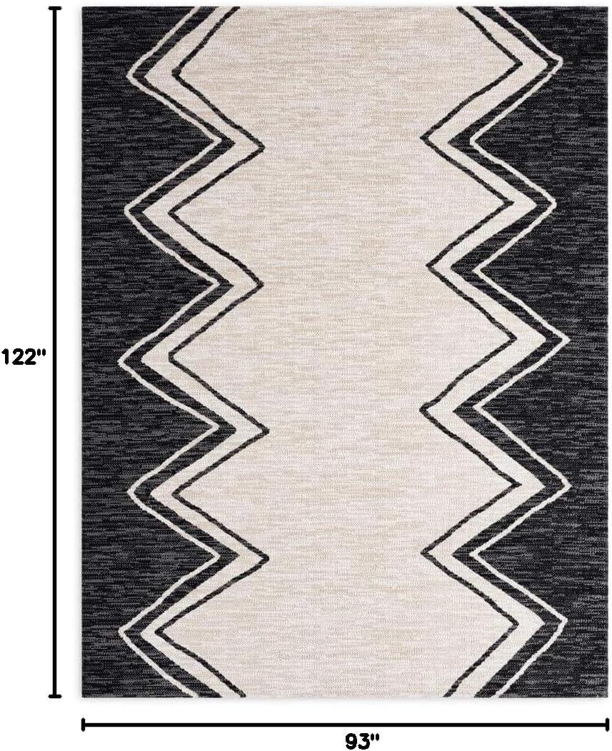 Nicole Miller New York Leon Patio Sofia Indoor/Outdoor Area Rug, Black/Ivory