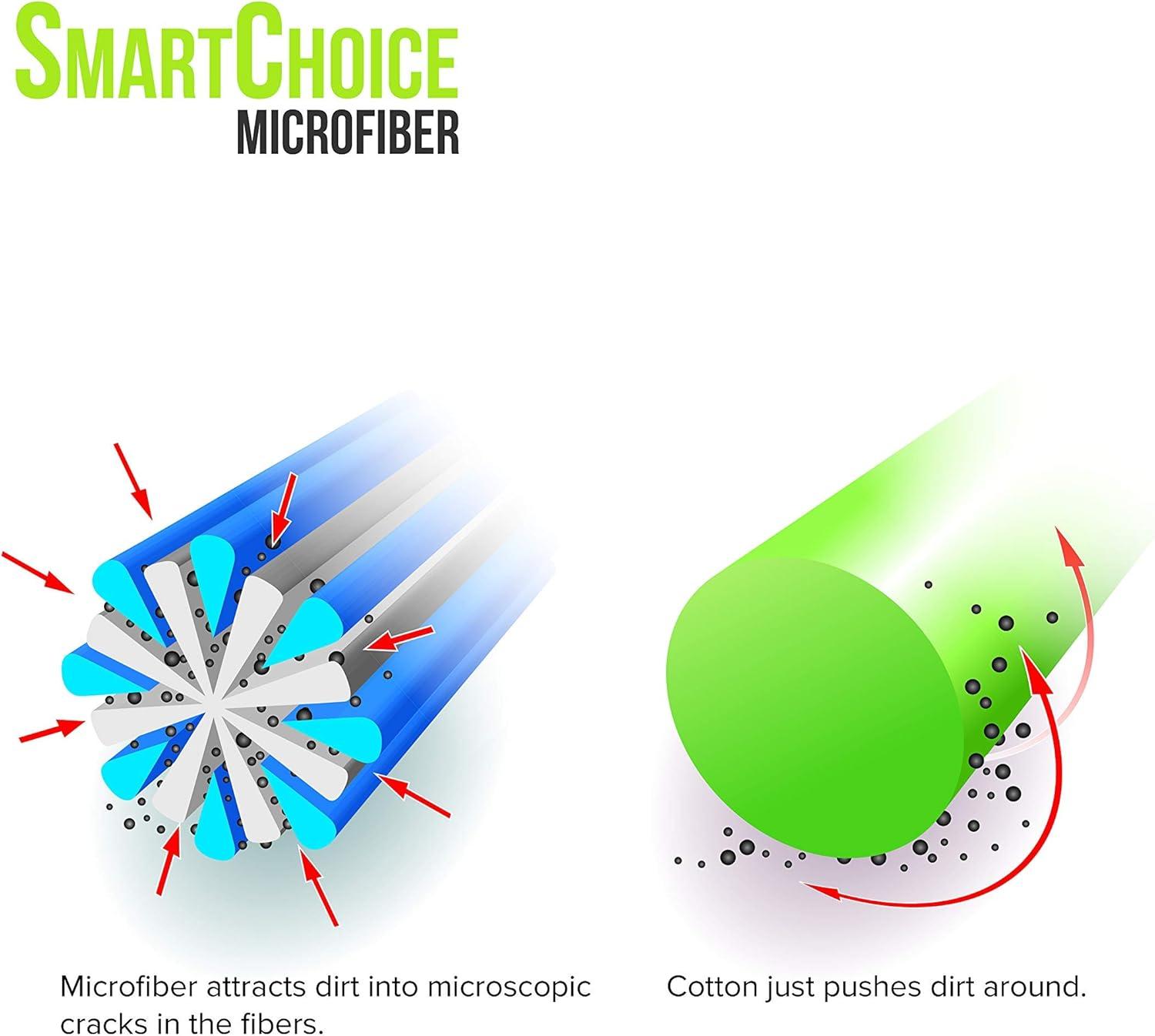 Smart Choice Microfiber Cleaning Cloths 12x12 30gm Blue (12/Pack)